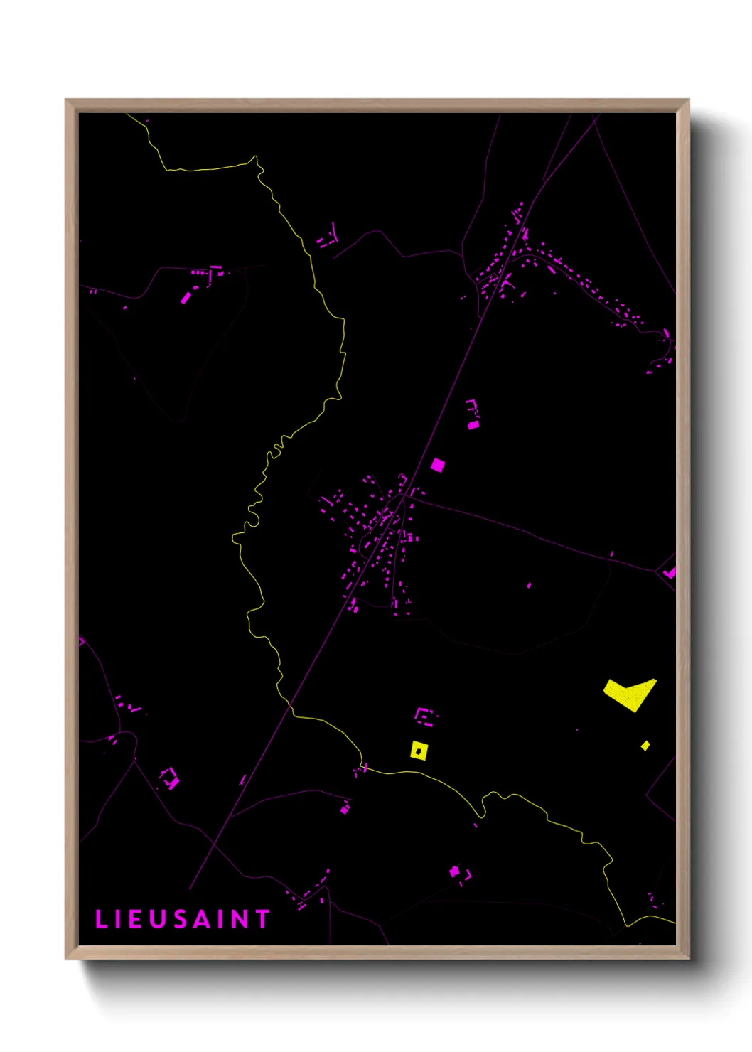 Une affiche de carte sur Lieusaint