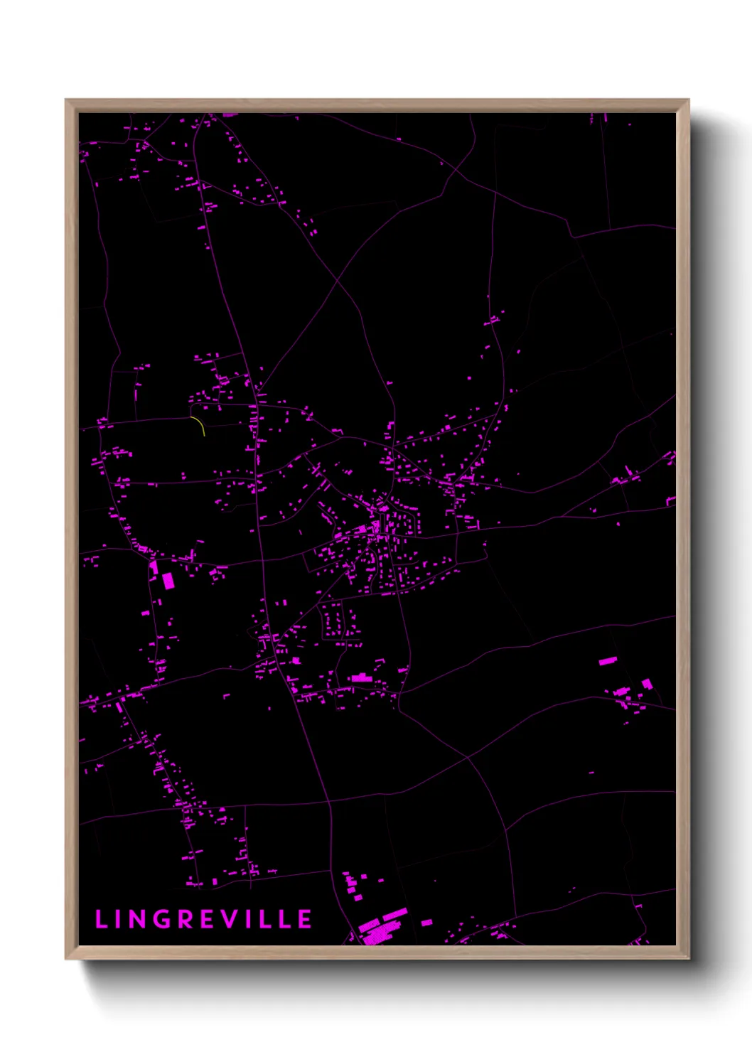 Une affiche de carte sur Lingreville