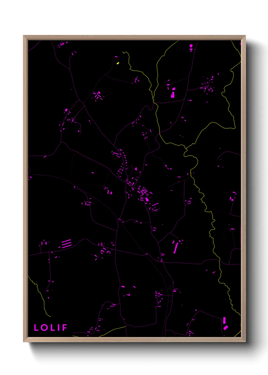 Une affiche de carte sur Lolif