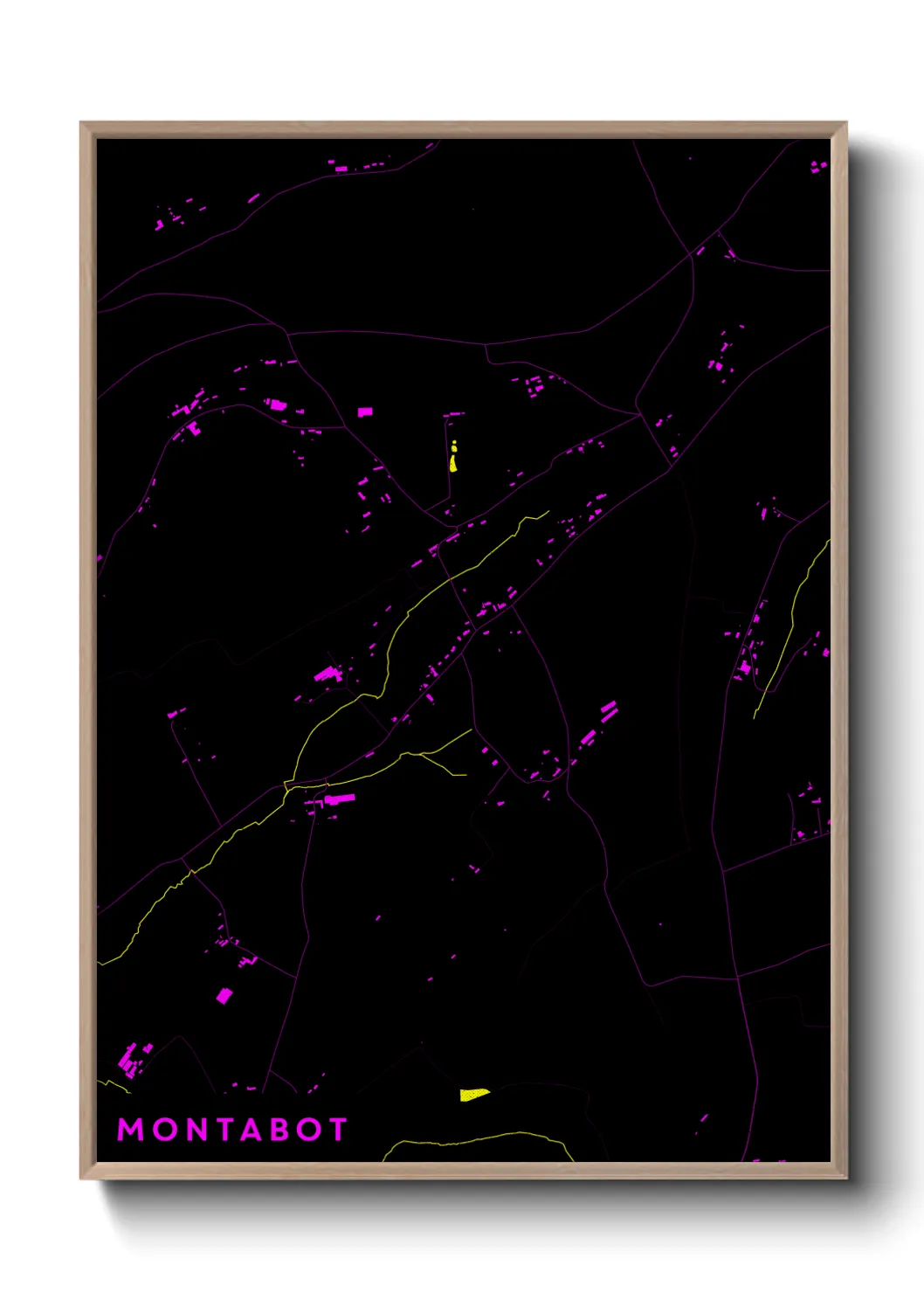 Une affiche de carte sur Montabot