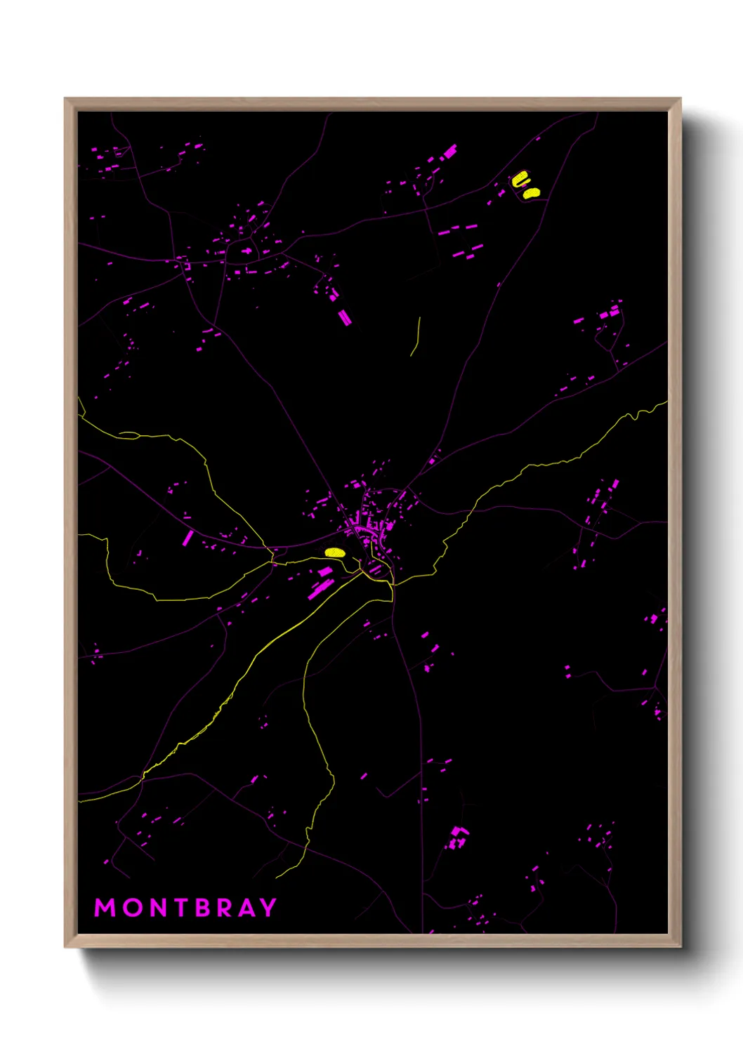 Une affiche de carte sur Montbray