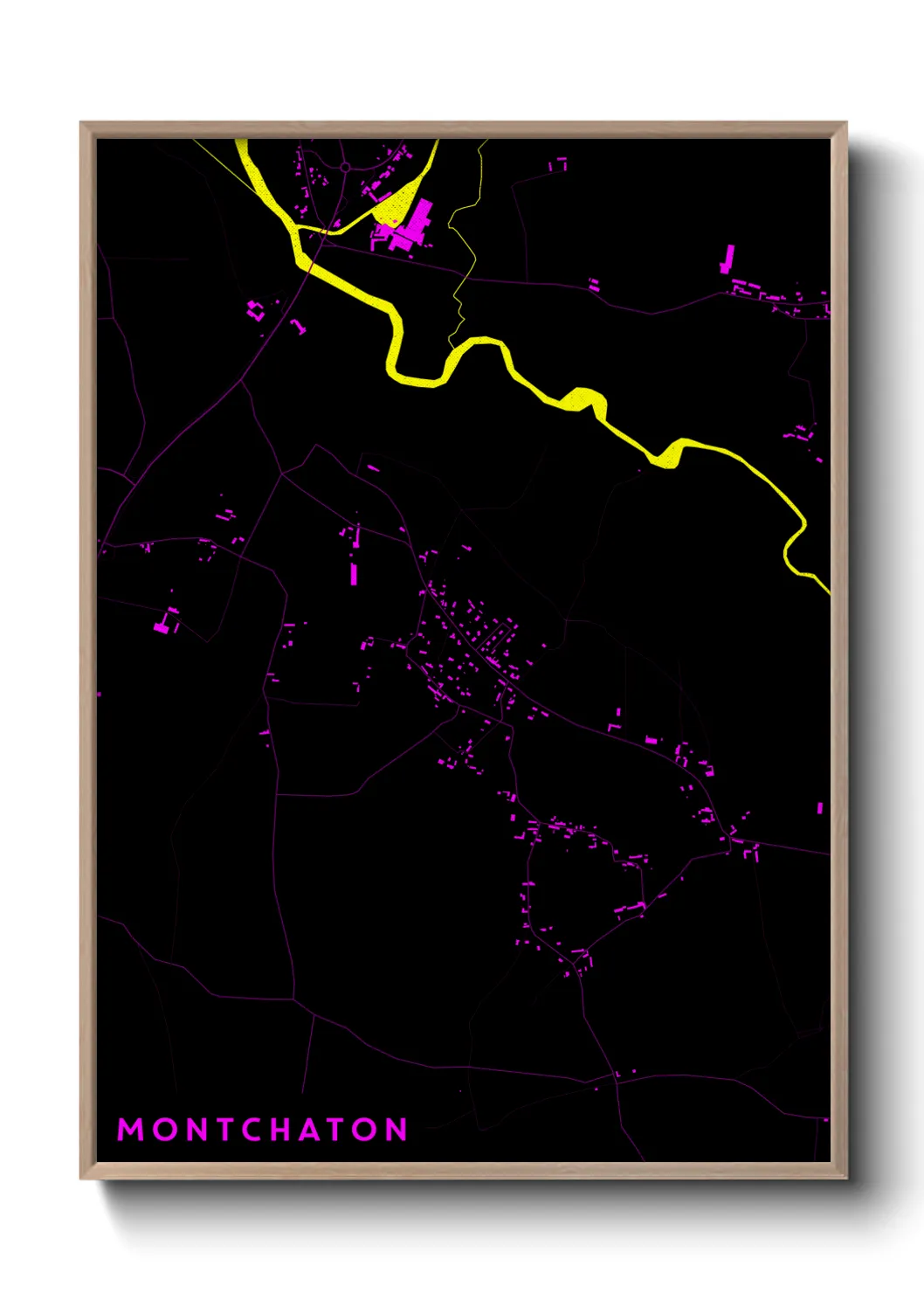 Une affiche de carte sur Montchaton
