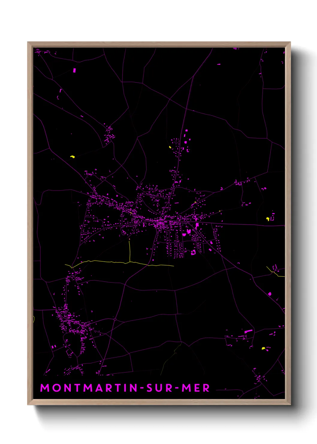 Une affiche de carte sur Montmartin-sur-Mer