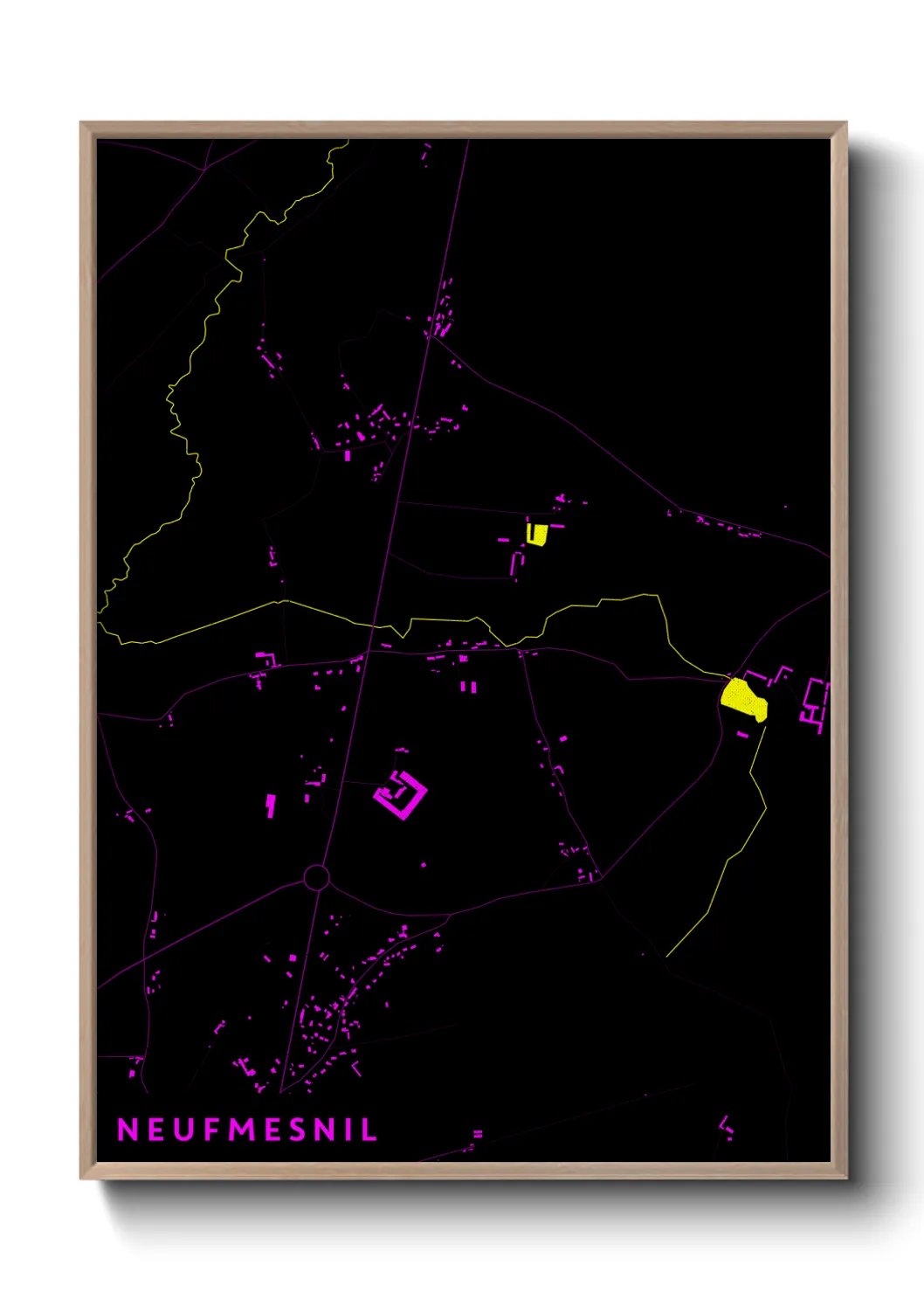 Une affiche de carte sur Neufmesnil