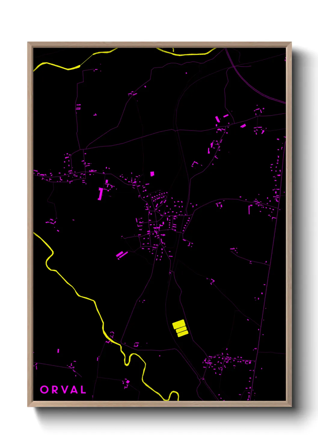 Une affiche de carte sur Orval