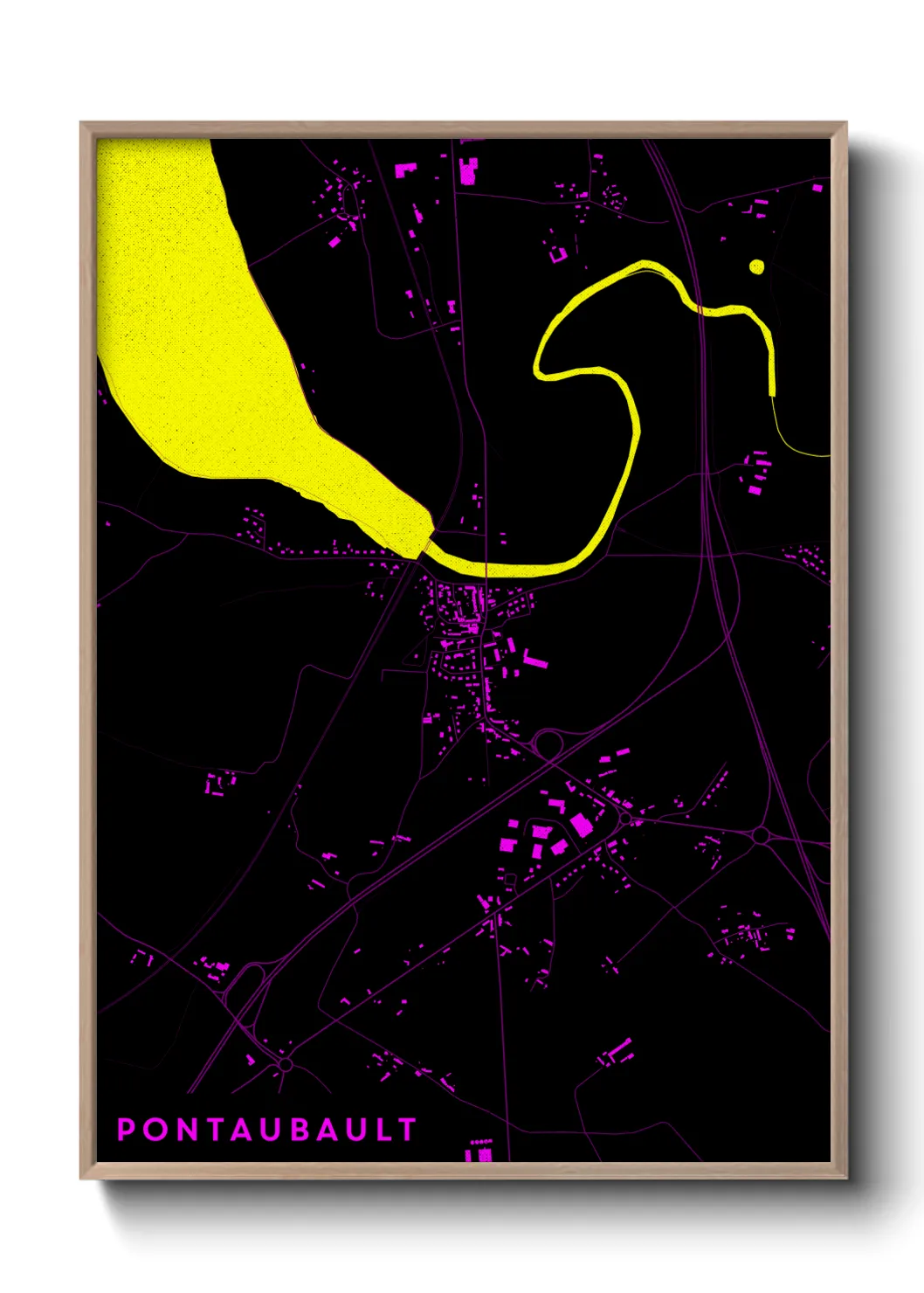 Une affiche de carte sur Pontaubault