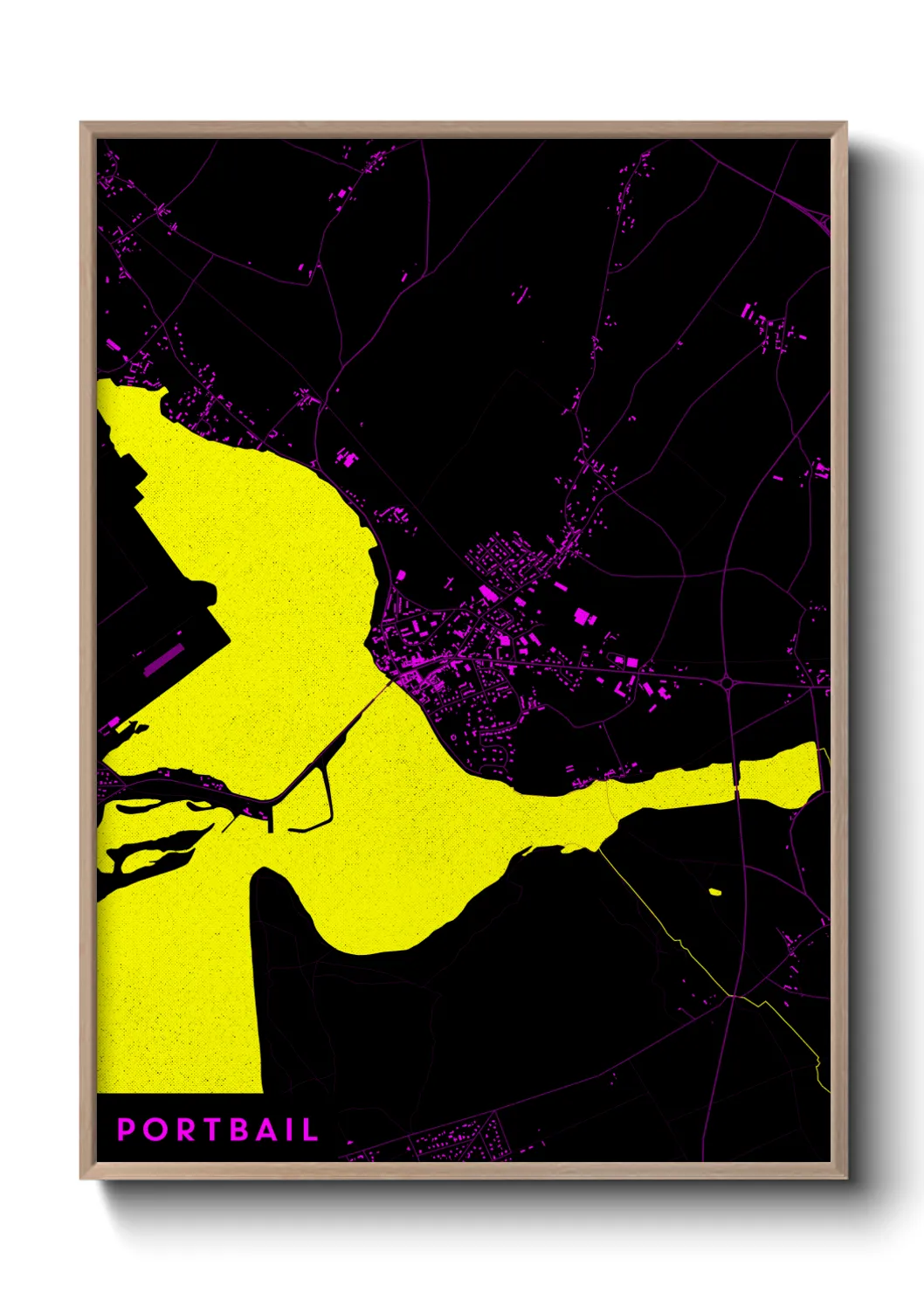 Une affiche de carte sur Portbail