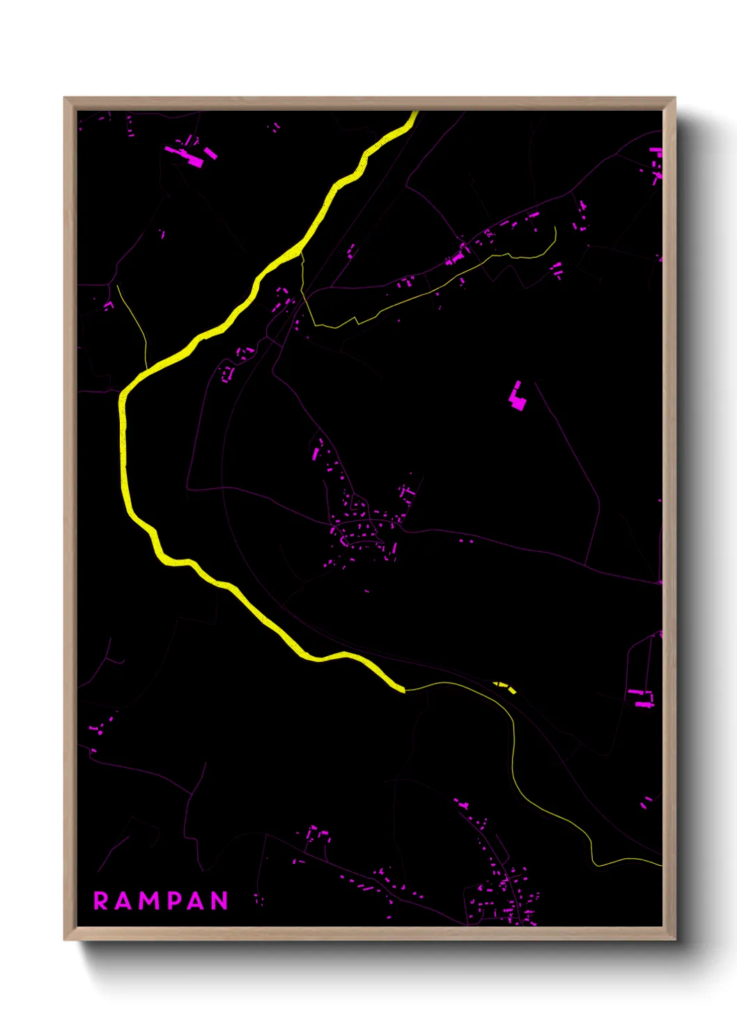 Une affiche de carte sur Rampan