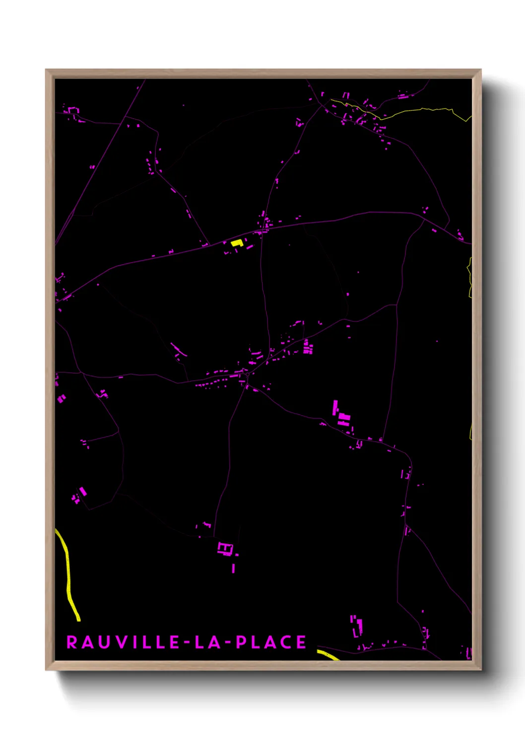 Une affiche de carte sur Rauville-la-Place