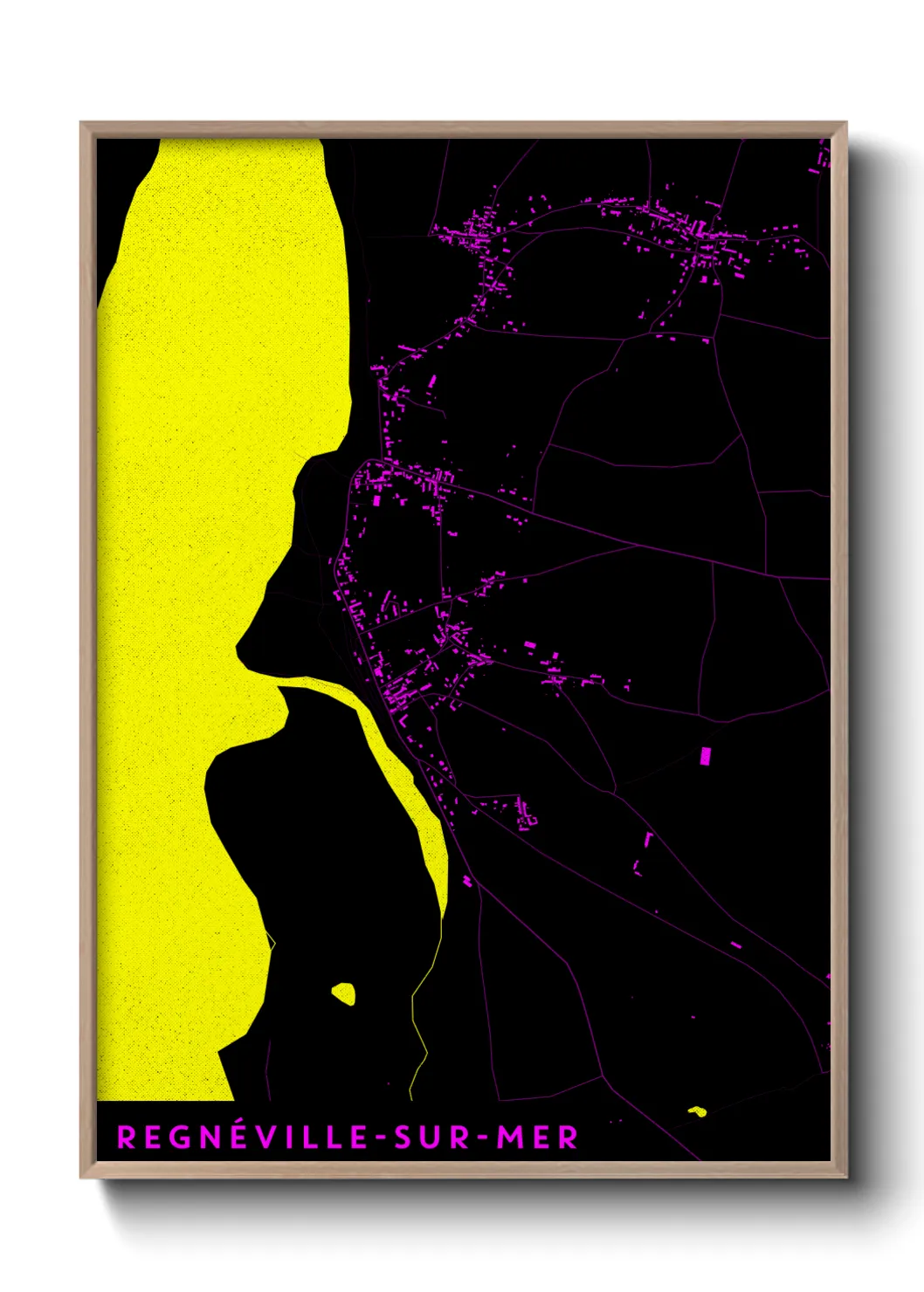 Une affiche de carte sur Regnéville-sur-Mer