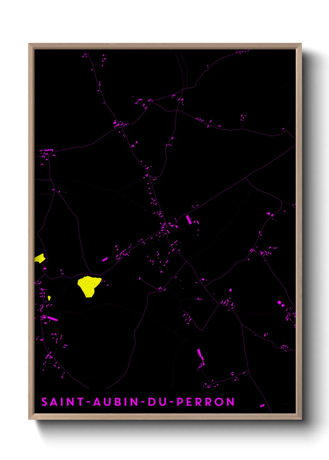 Une affiche de carte sur Saint-Aubin-du-Perron