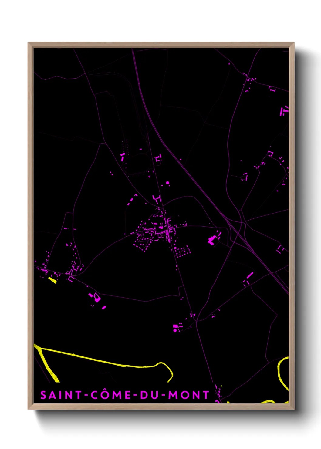 Une affiche de carte sur Saint-Côme-du-Mont