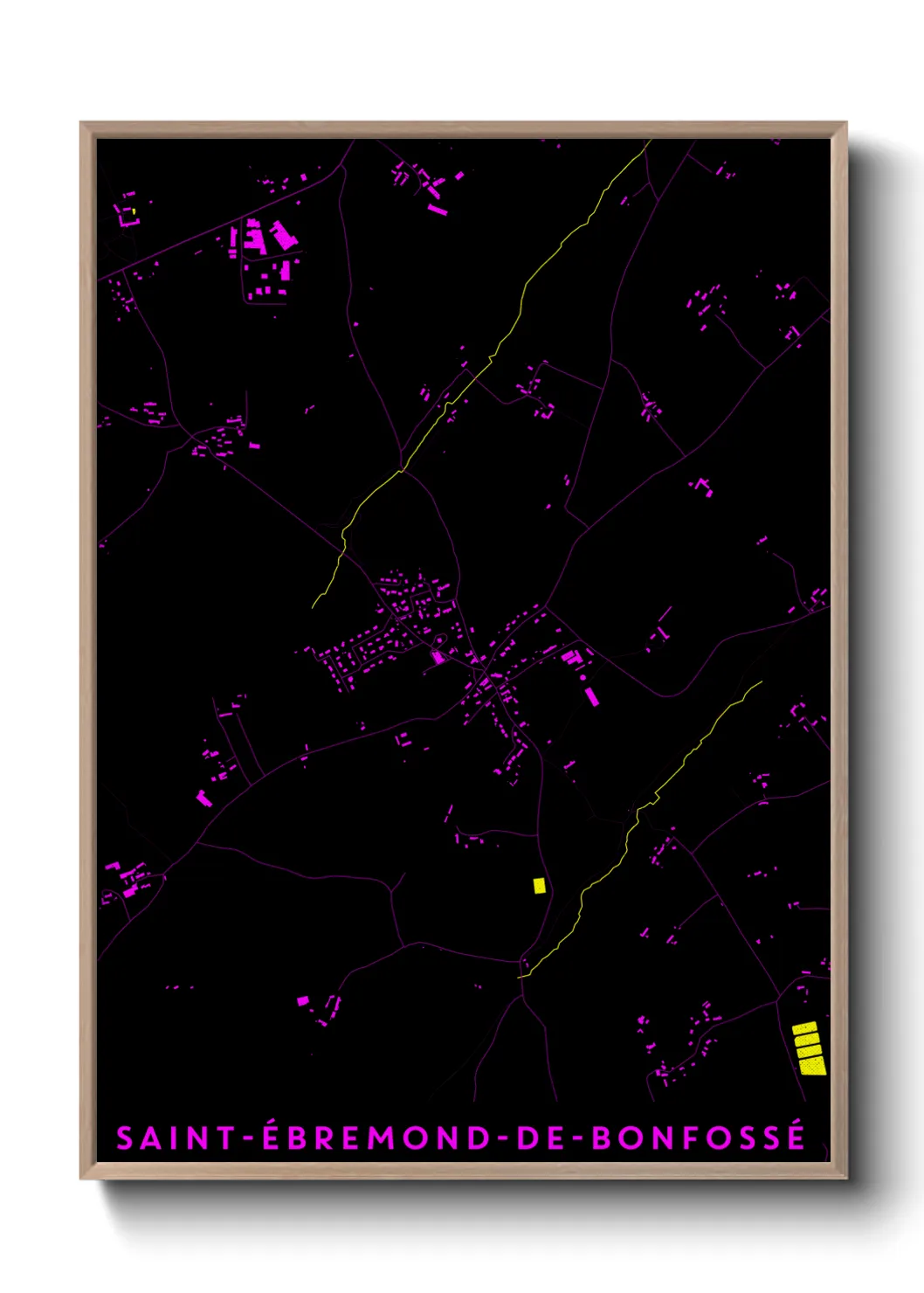 Une affiche de carte sur Saint-Ébremond-de-Bonfossé