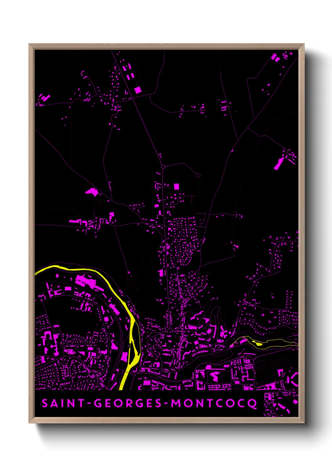 Une affiche de carte sur Saint-Georges-Montcocq