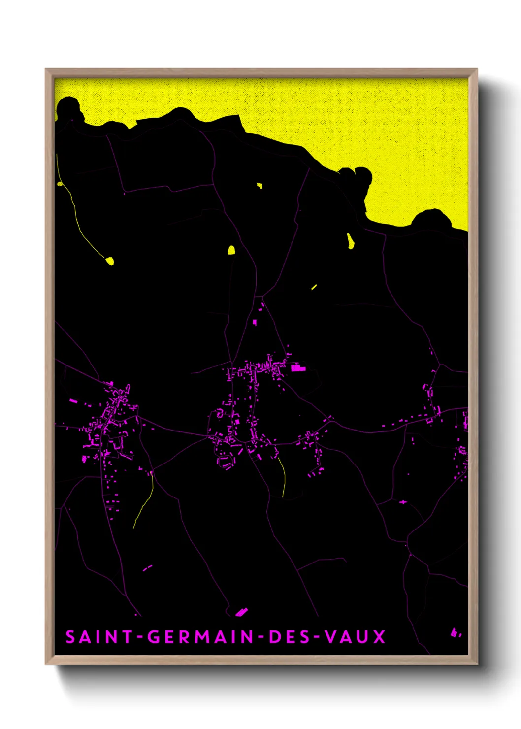 Une affiche de carte sur Saint-Germain-des-Vaux