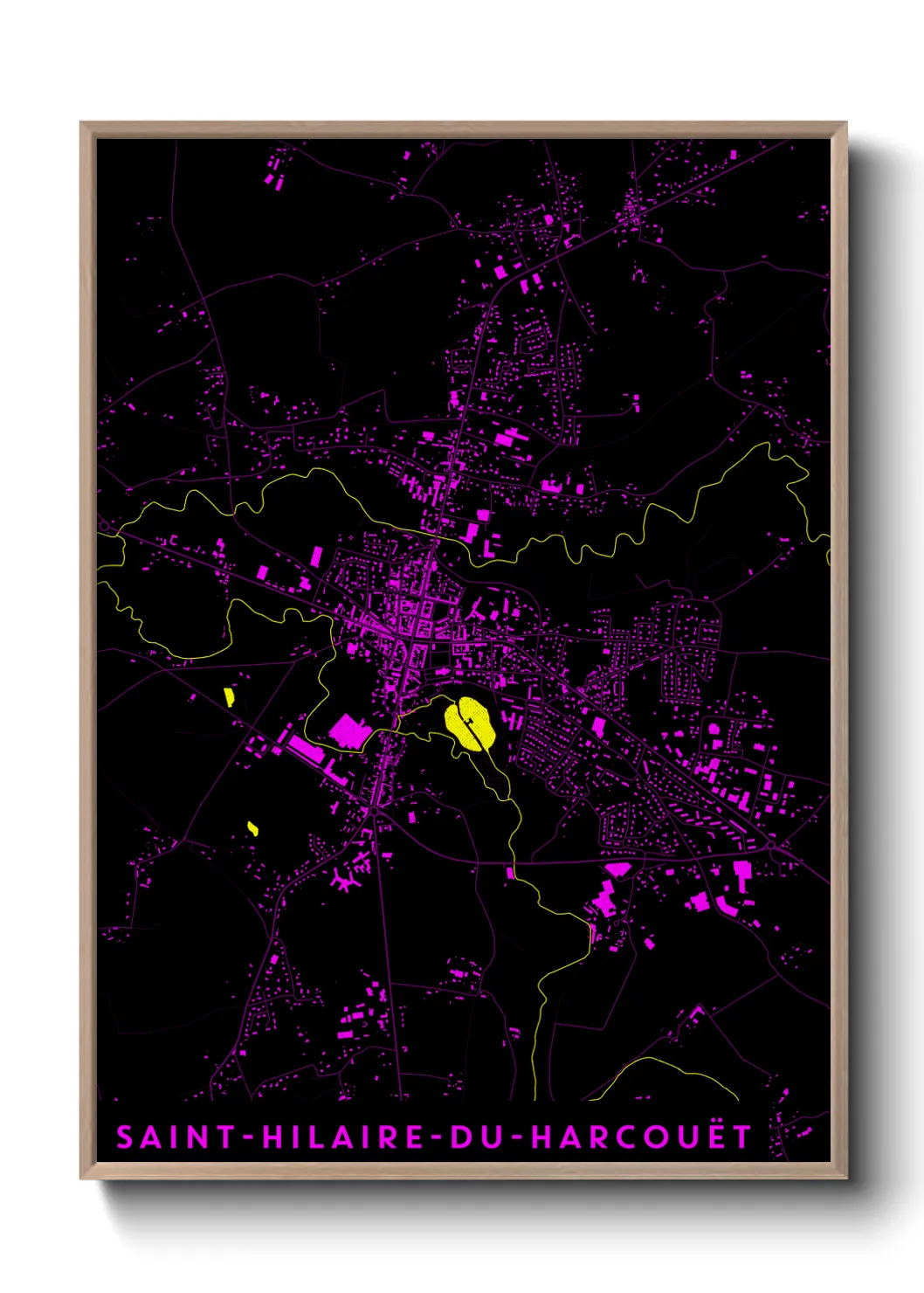 Une affiche de carte sur Saint-Hilaire-du-Harcouët