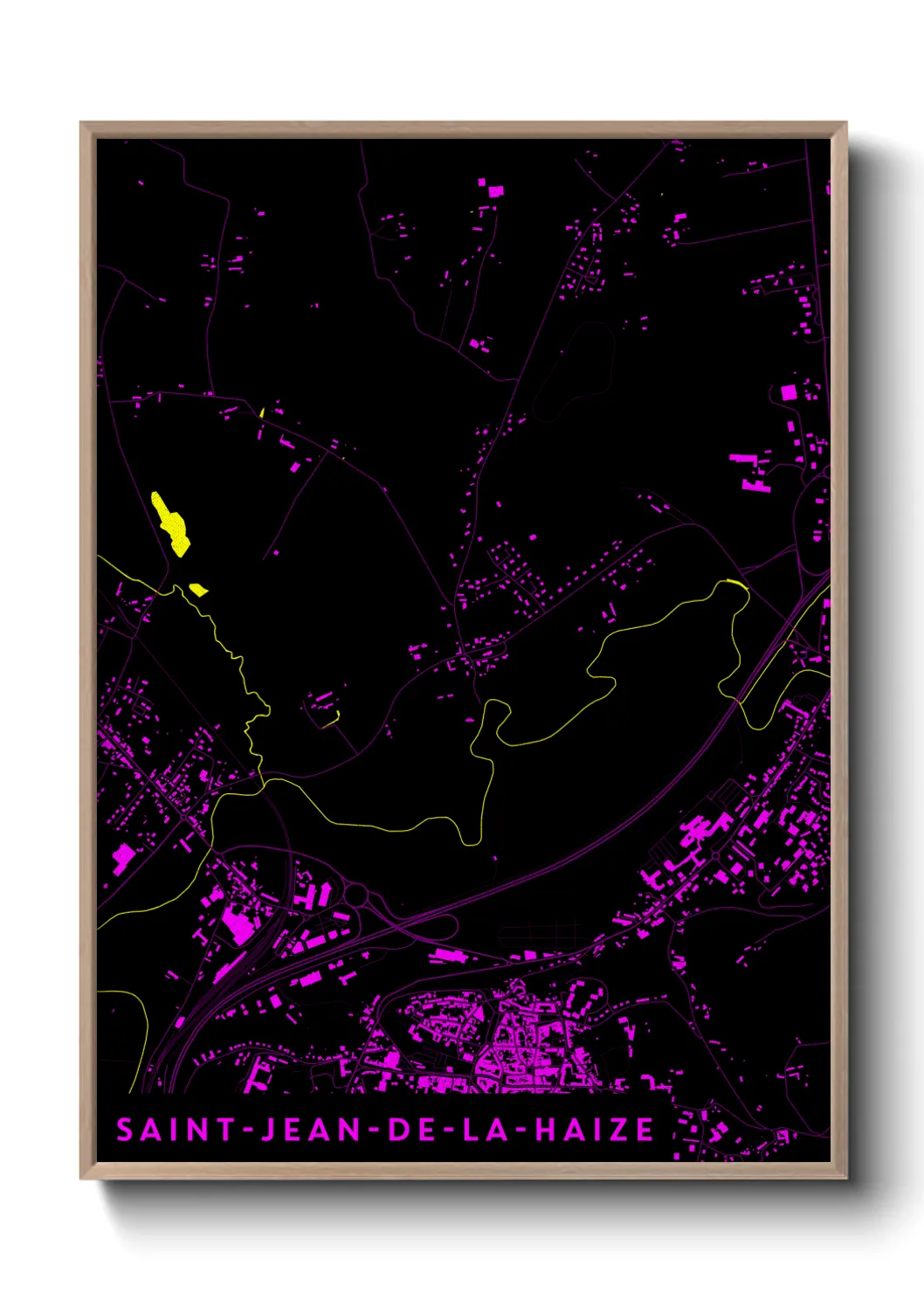 Une affiche de carte sur Saint-Jean-de-la-Haize