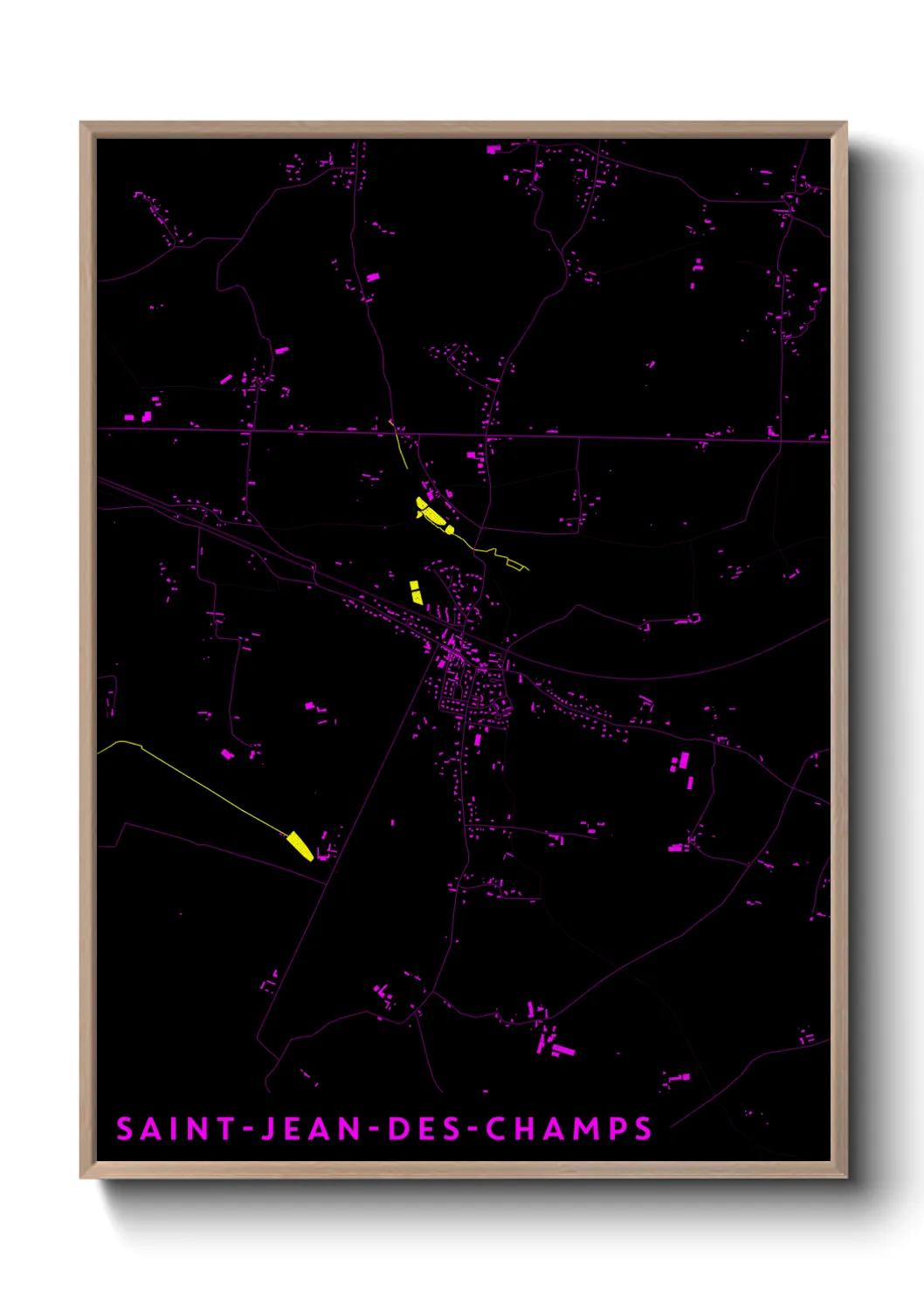 Une affiche de carte sur Saint-Jean-des-Champs