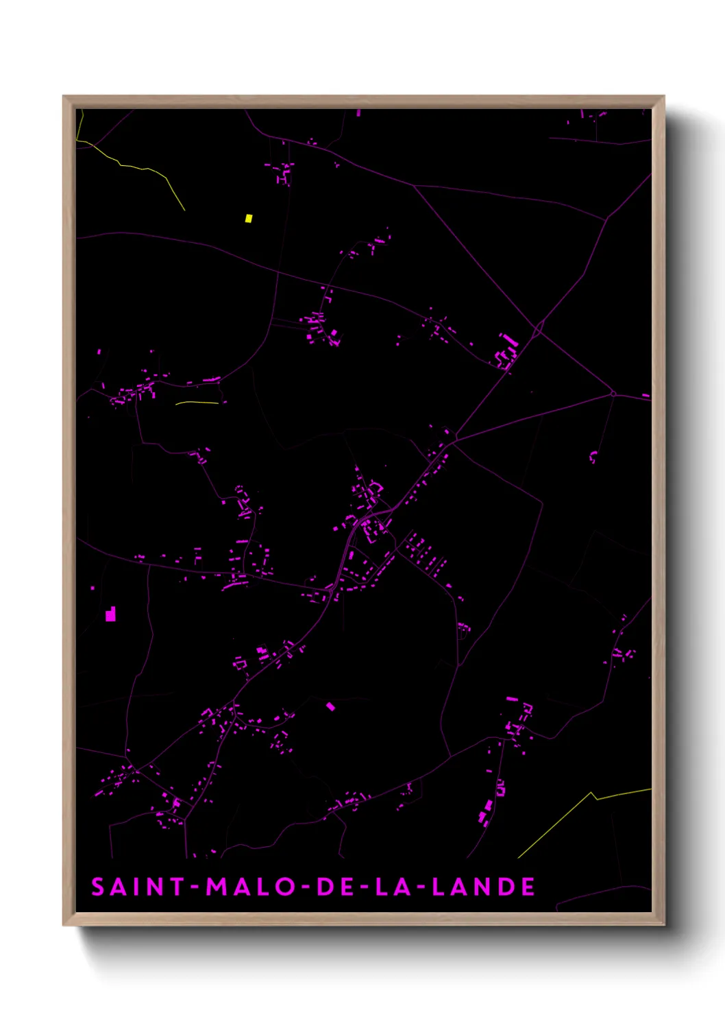 Une affiche de carte sur Saint-Malo-de-la-Lande