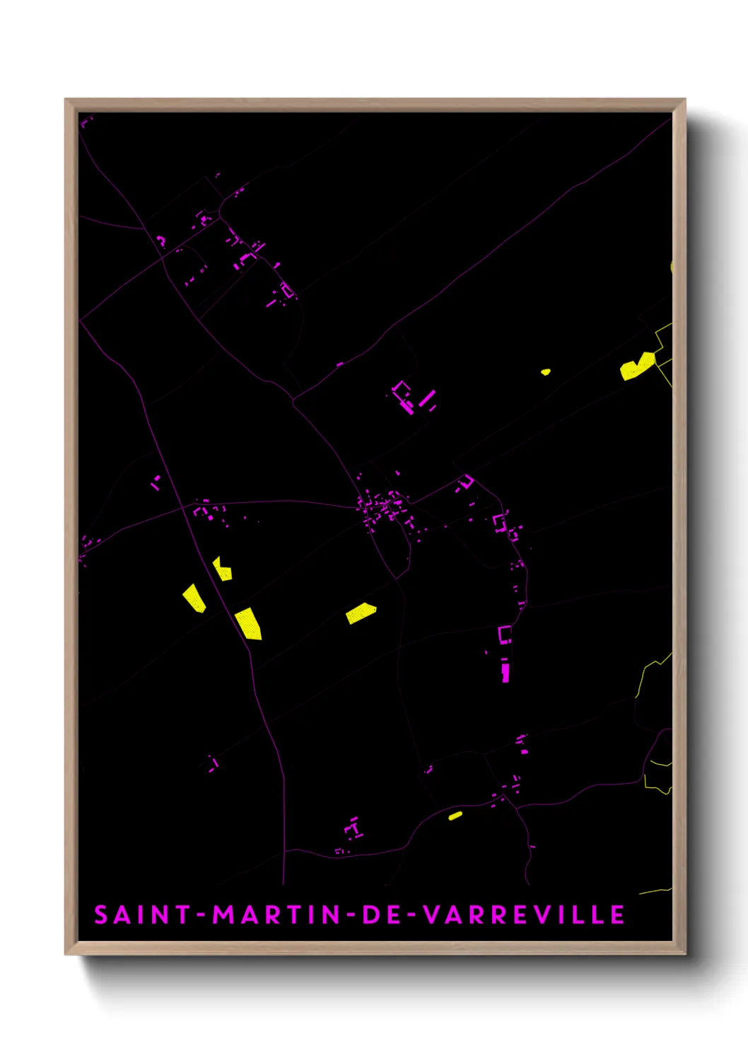 Une affiche de carte sur Saint-Martin-de-Varreville