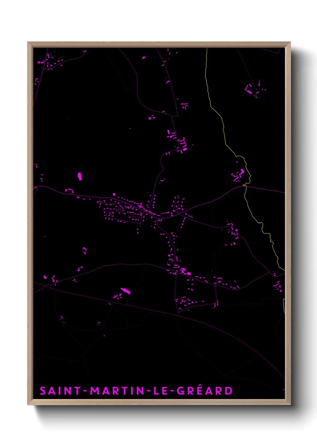 Une affiche de carte sur Saint-Martin-le-Gréard