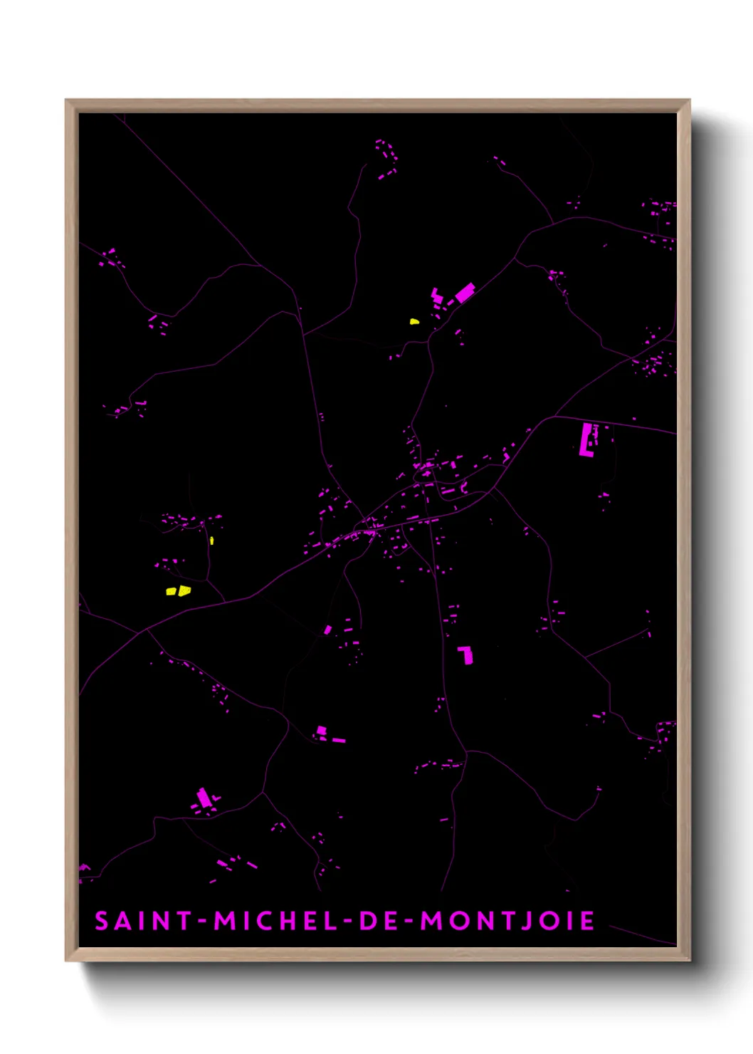 Une affiche de carte sur Saint-Michel-de-Montjoie