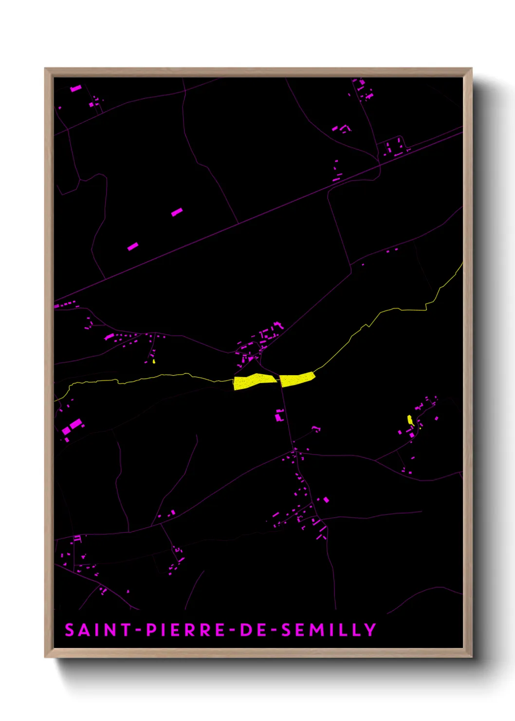 Une affiche de carte sur Saint-Pierre-de-Semilly