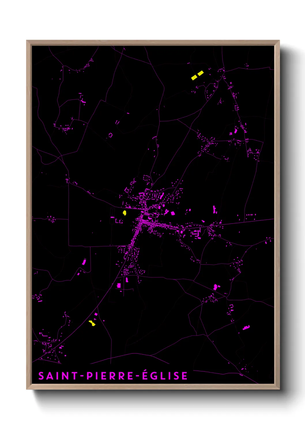 Une affiche de carte sur Saint-Pierre-Église
