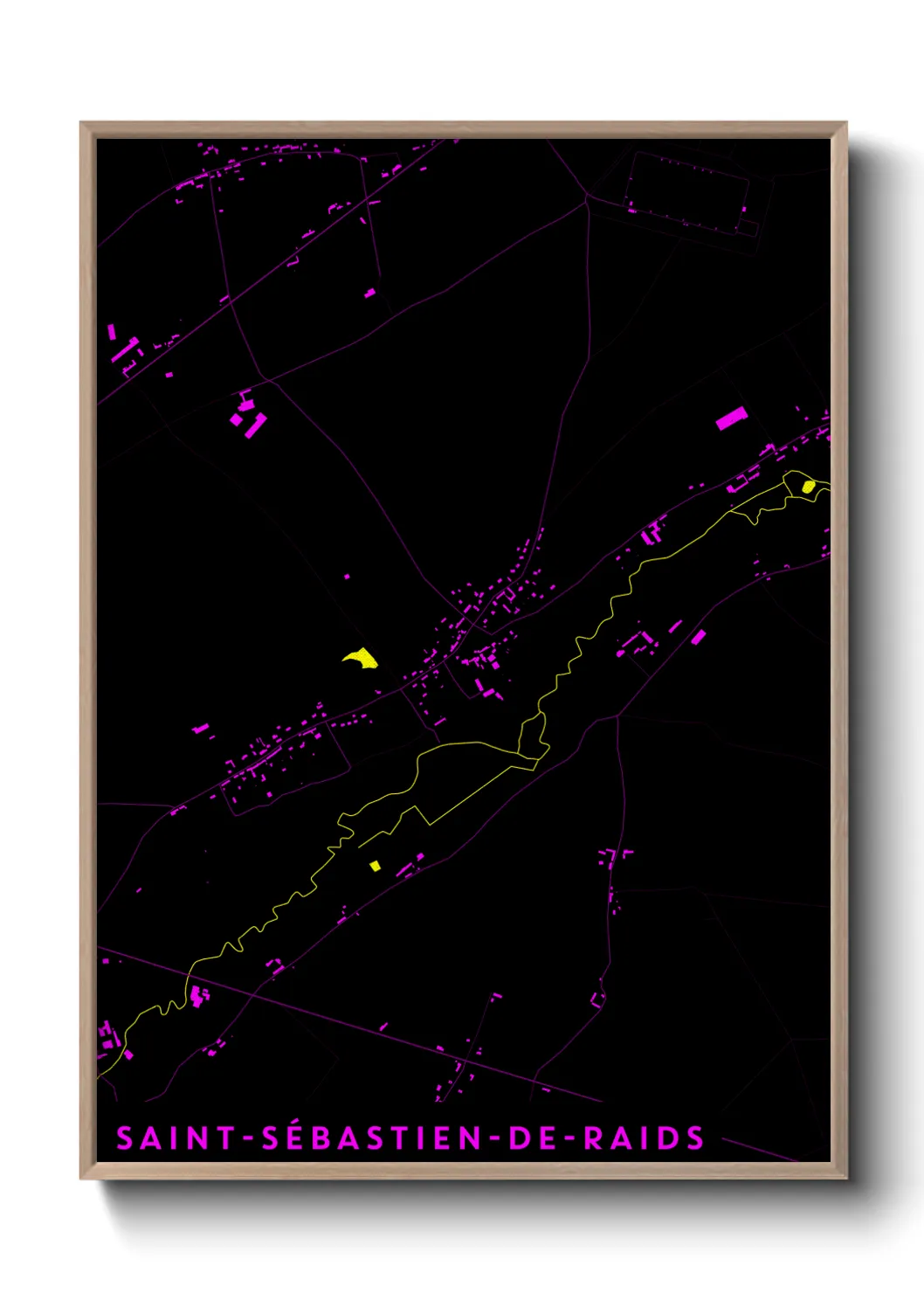 Un poster carteSaint-Sébastien-de-Raids