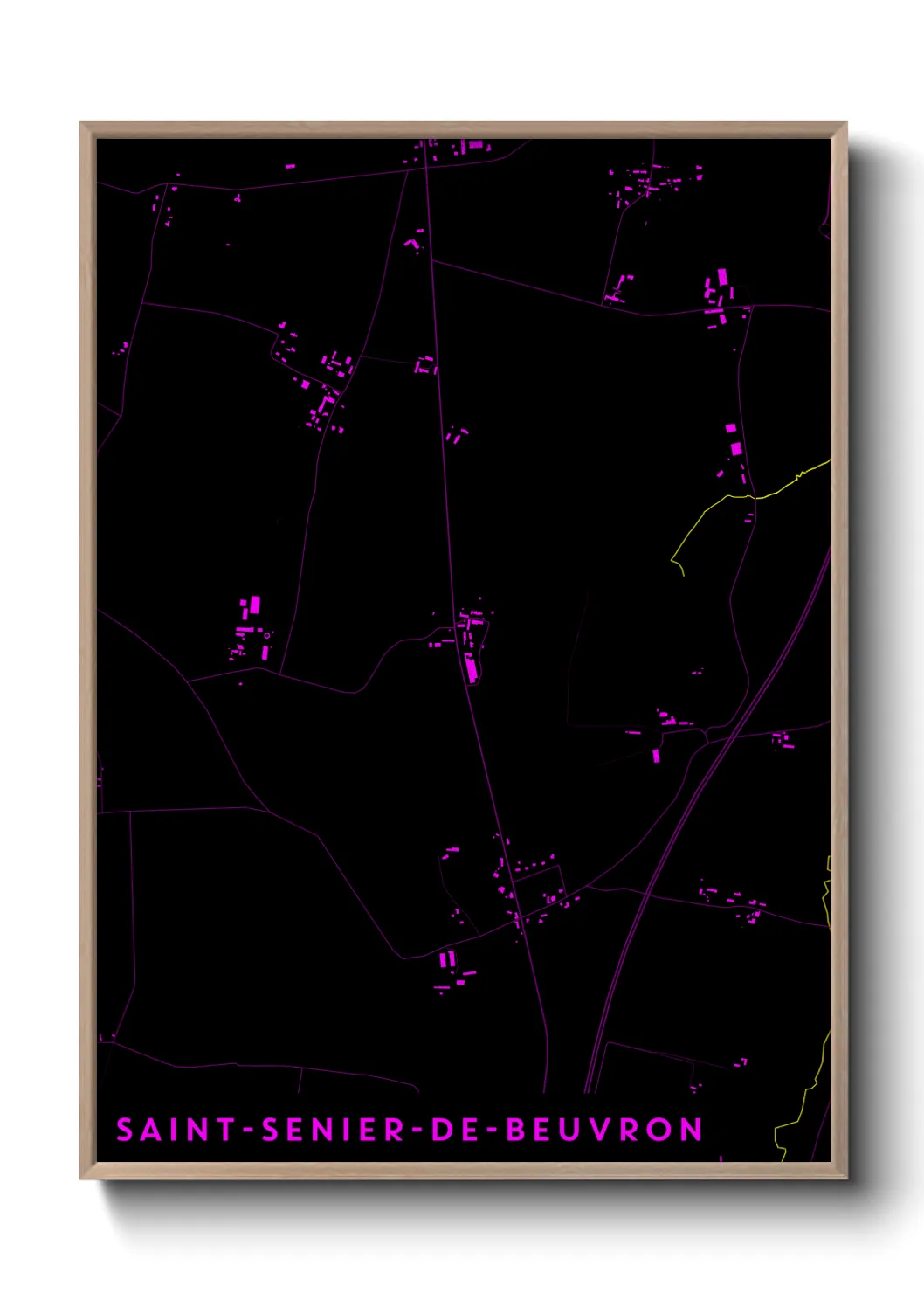 Une affiche de carte sur Saint-Senier-de-Beuvron