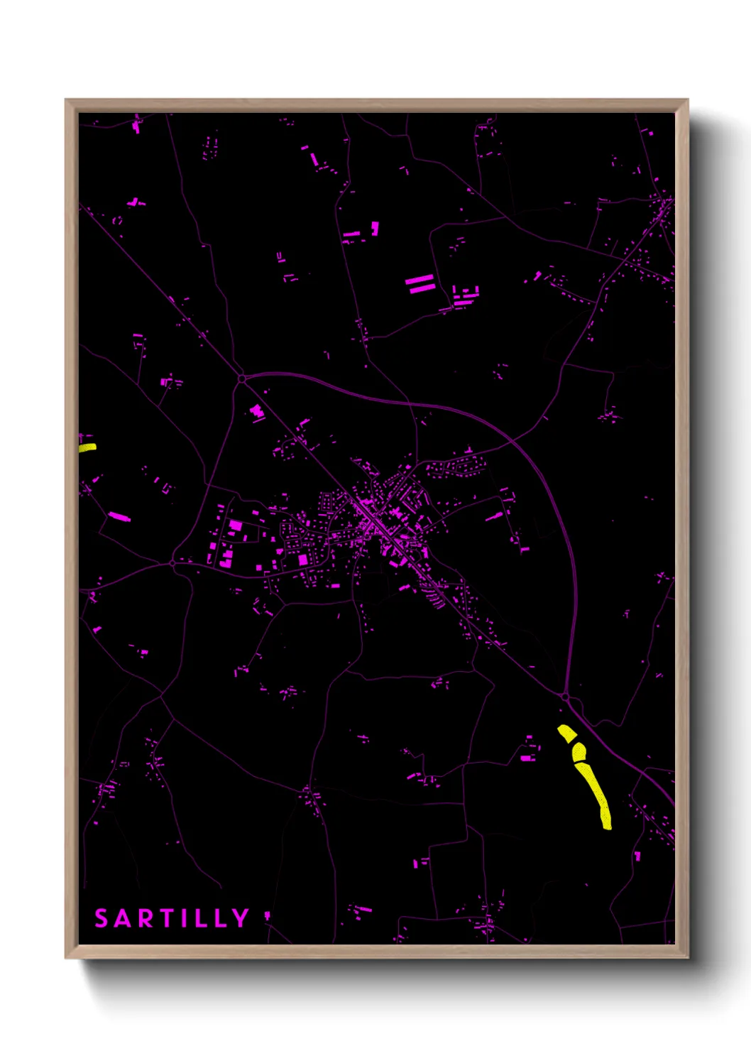 Une affiche de carte sur Sartilly