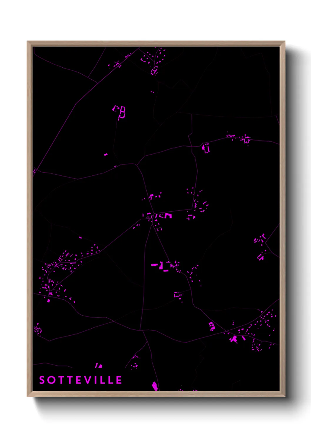 Une affiche de carte sur Sotteville