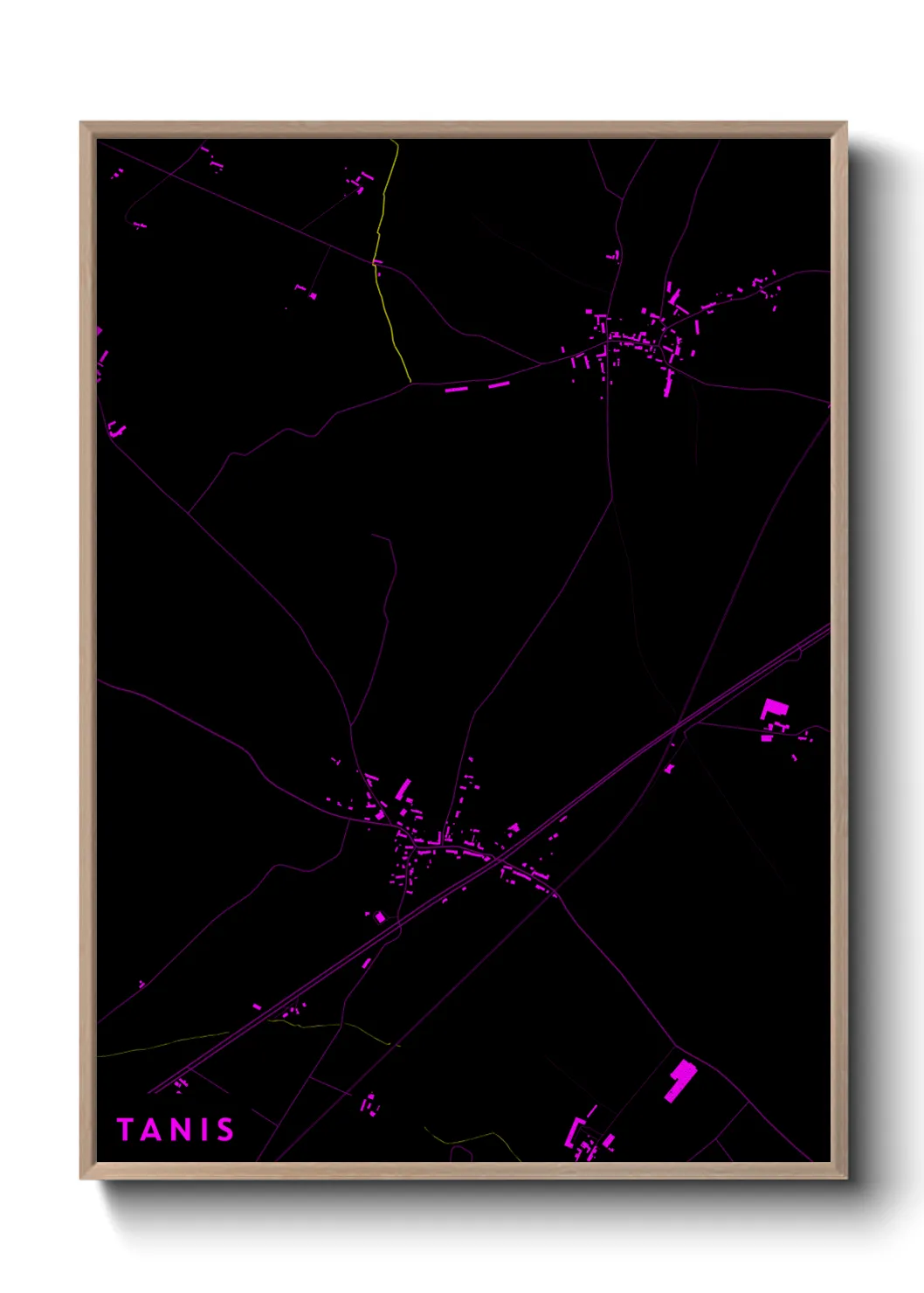 Une affiche de carte sur Tanis