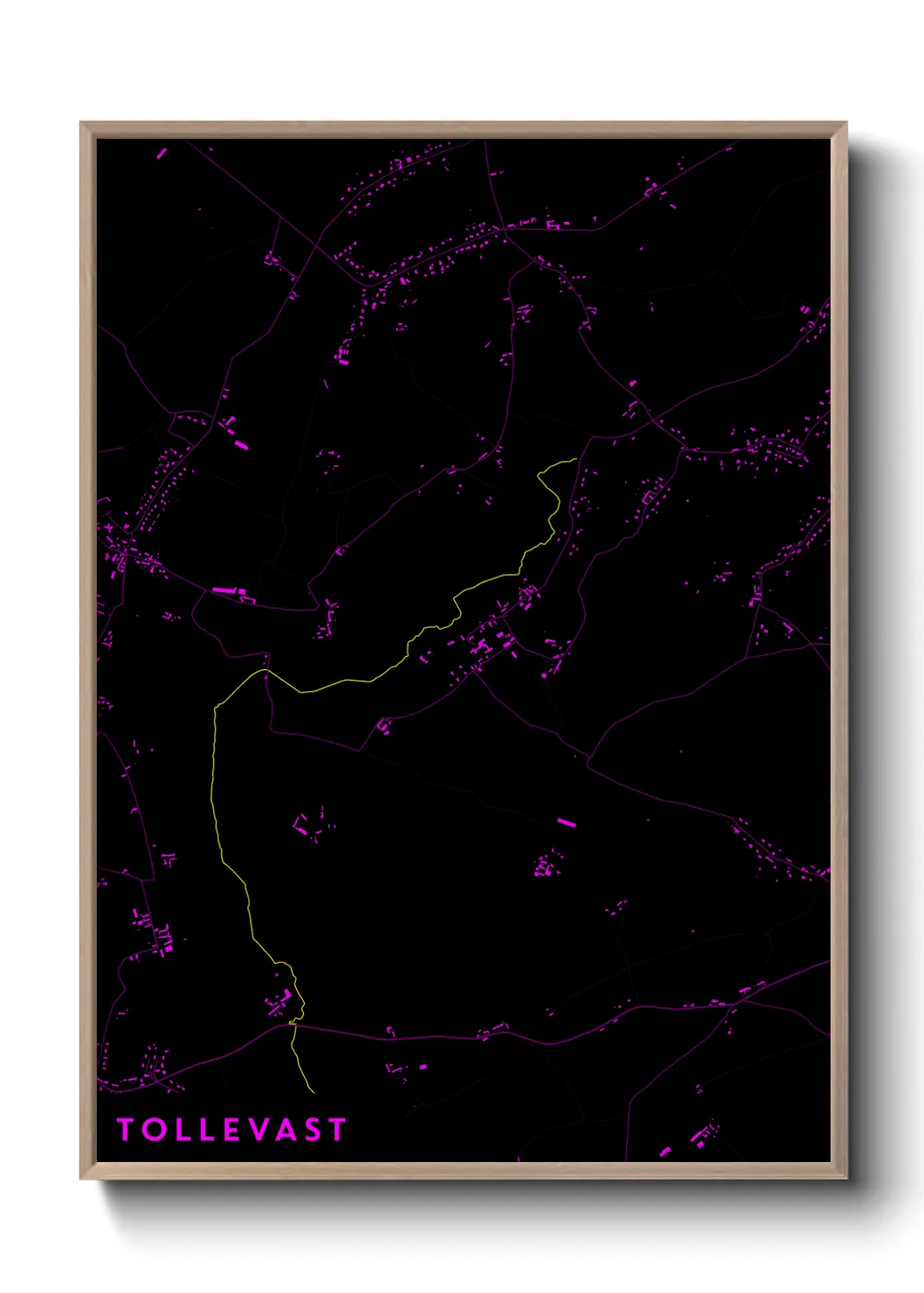 Une affiche de carte sur Tollevast