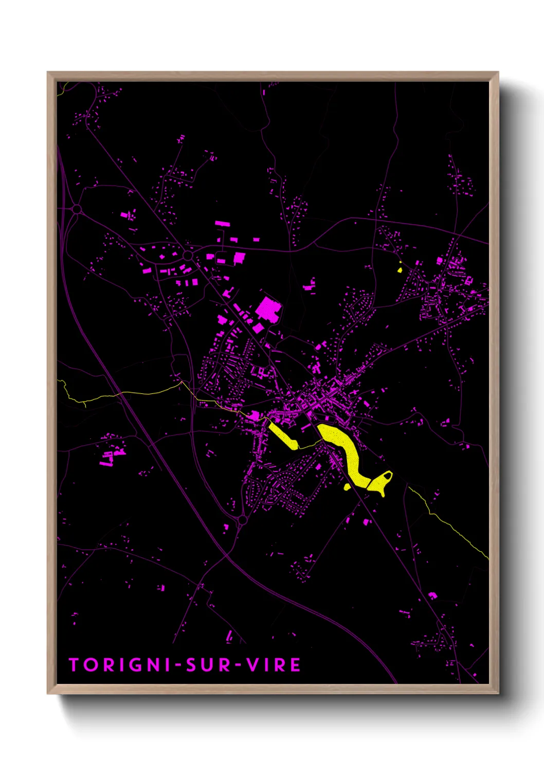 Une affiche de carte sur Torigni-sur-Vire
