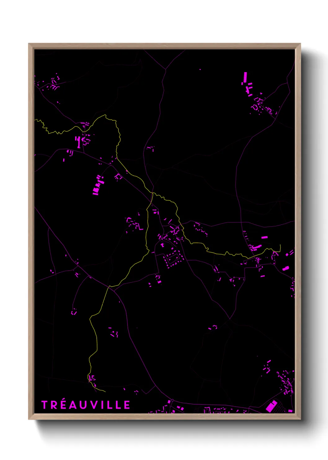 Une affiche de carte sur Tréauville