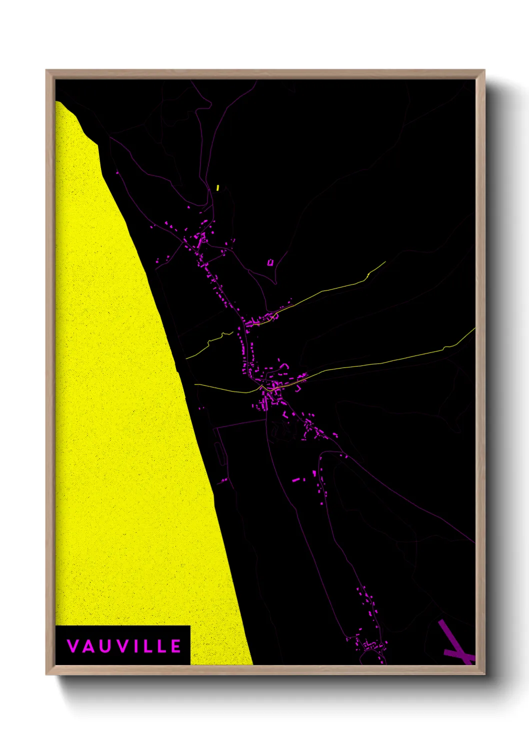 Une affiche de carte sur Vauville