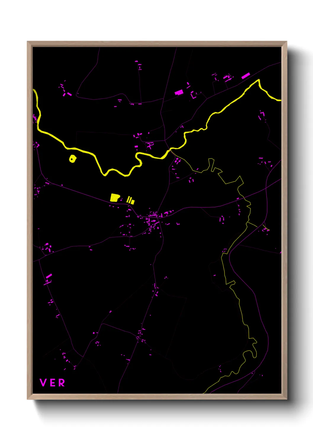 Une affiche de carte sur Ver