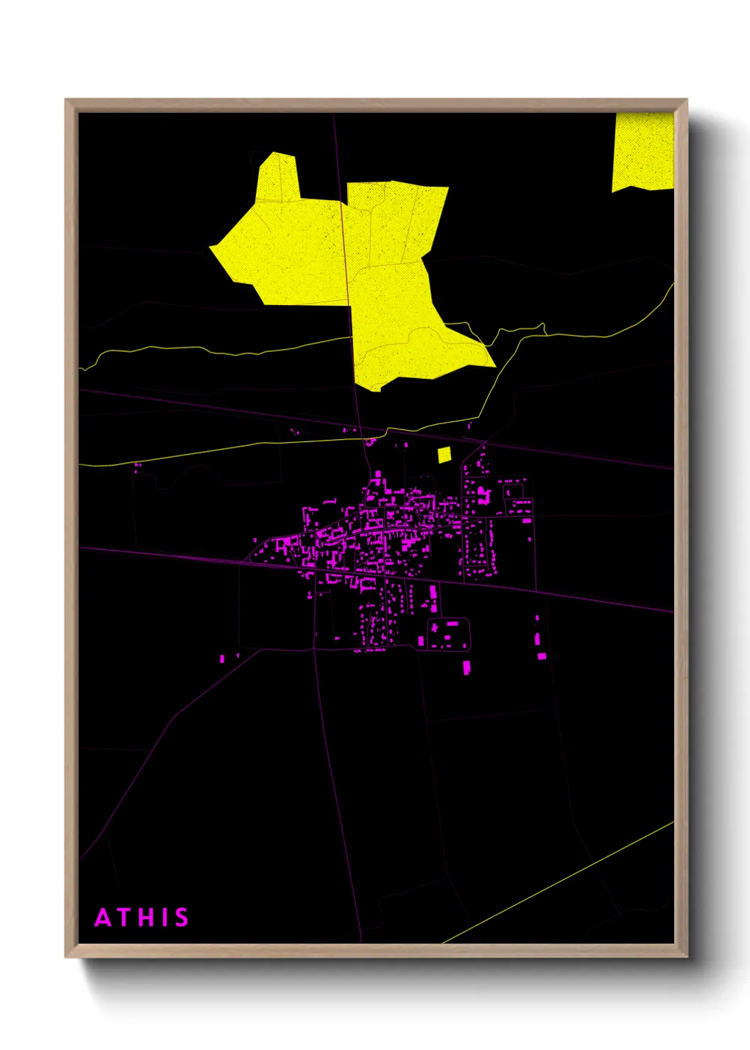 Une affiche de carte sur Athis