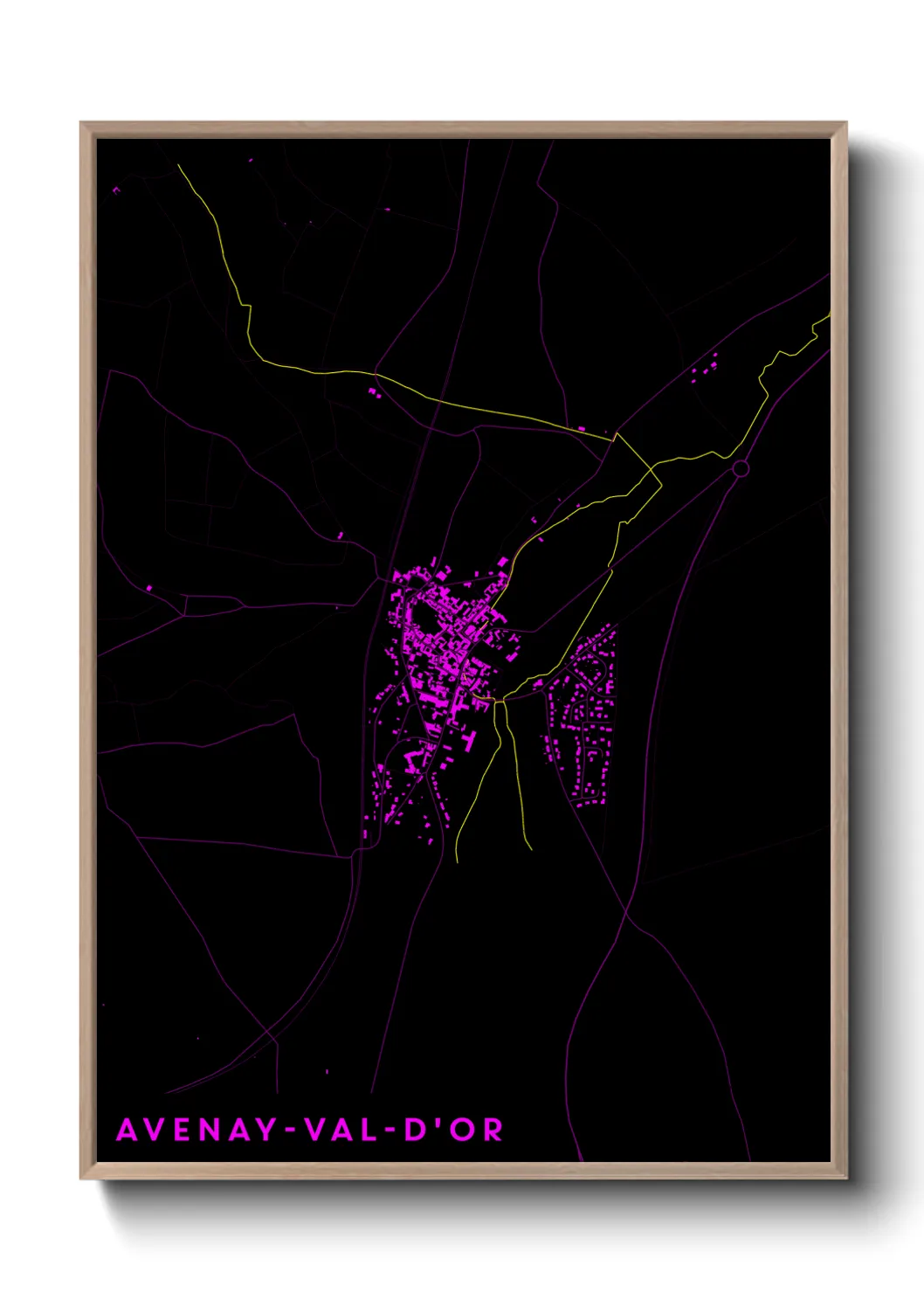 Une affiche de carte sur Avenay-Val-d'Or
