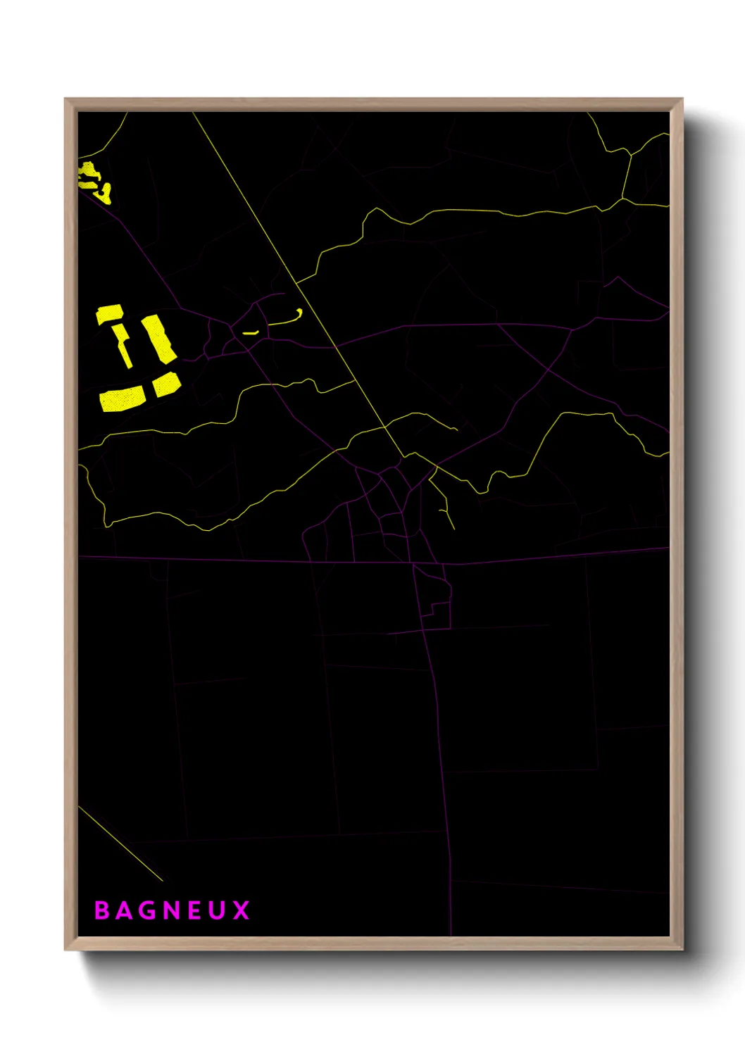 Une affiche de carte sur Bagneux