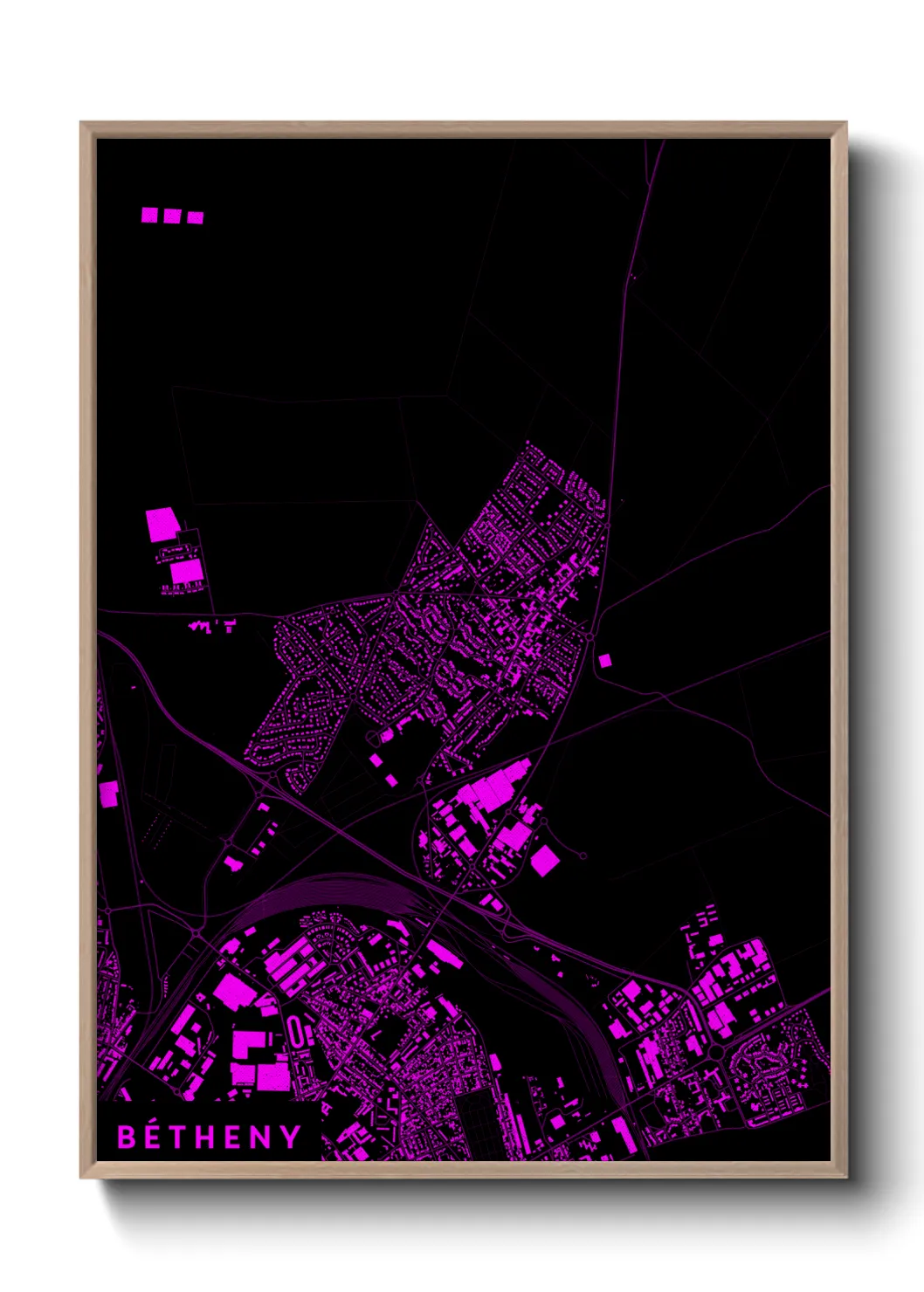 Une affiche de carte sur Bétheny