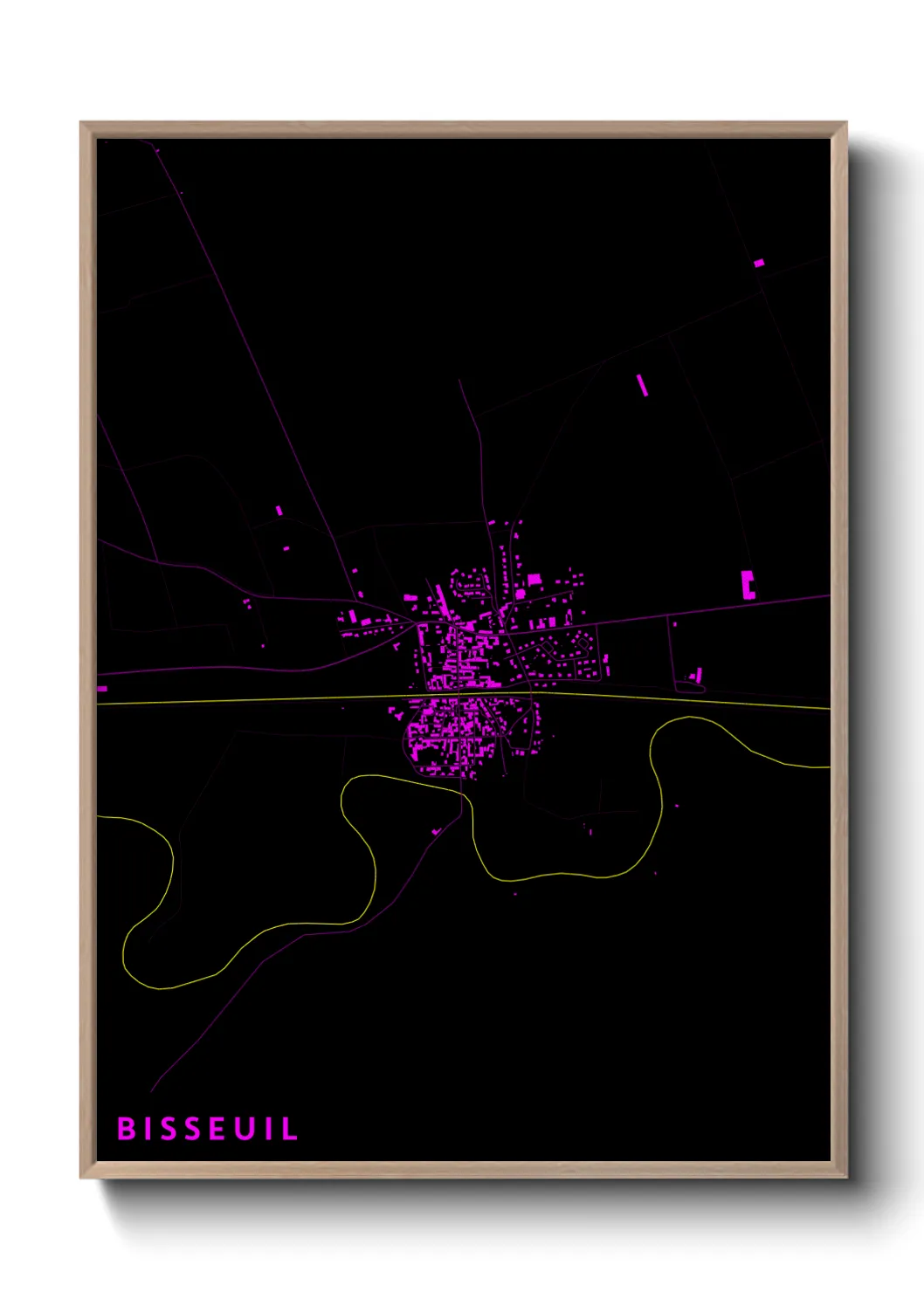 Une affiche de carte sur Bisseuil