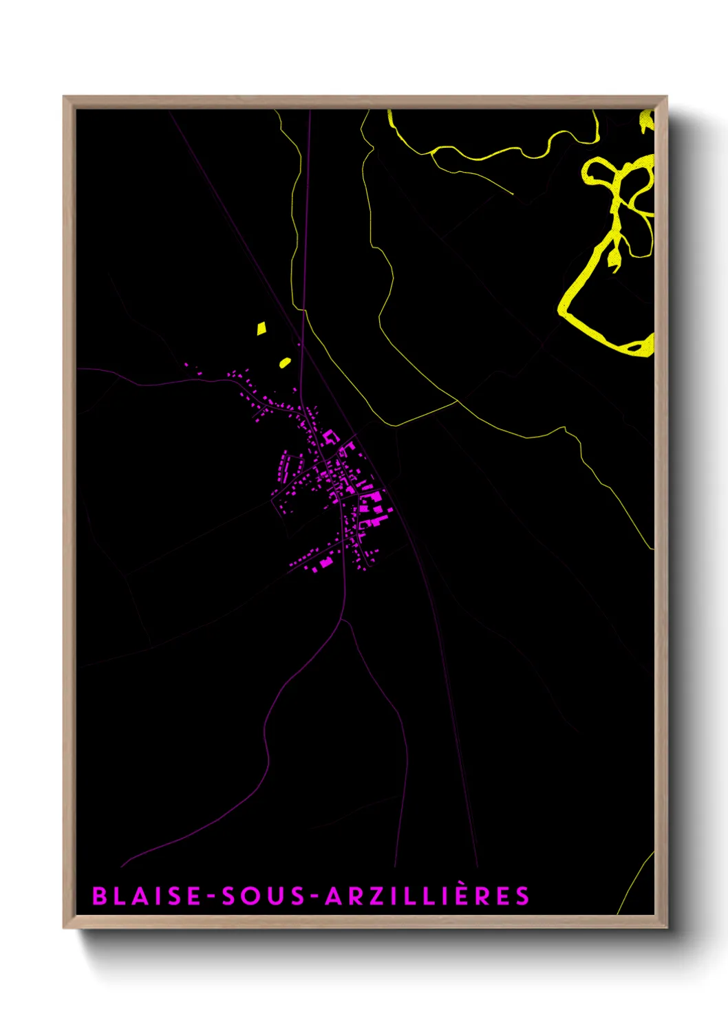 Une affiche de carte sur Blaise-sous-Arzillières