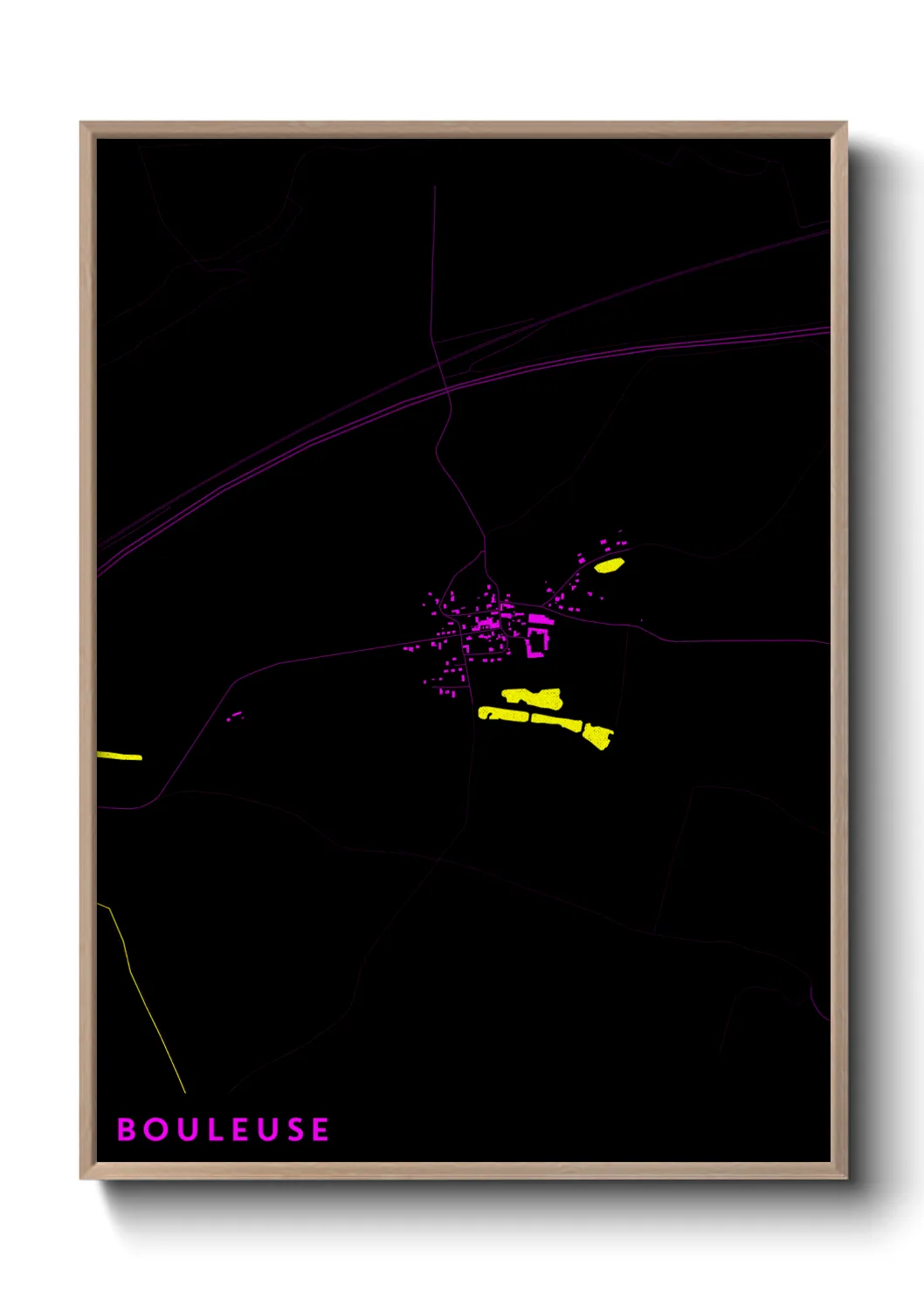 Une affiche de carte sur Bouleuse