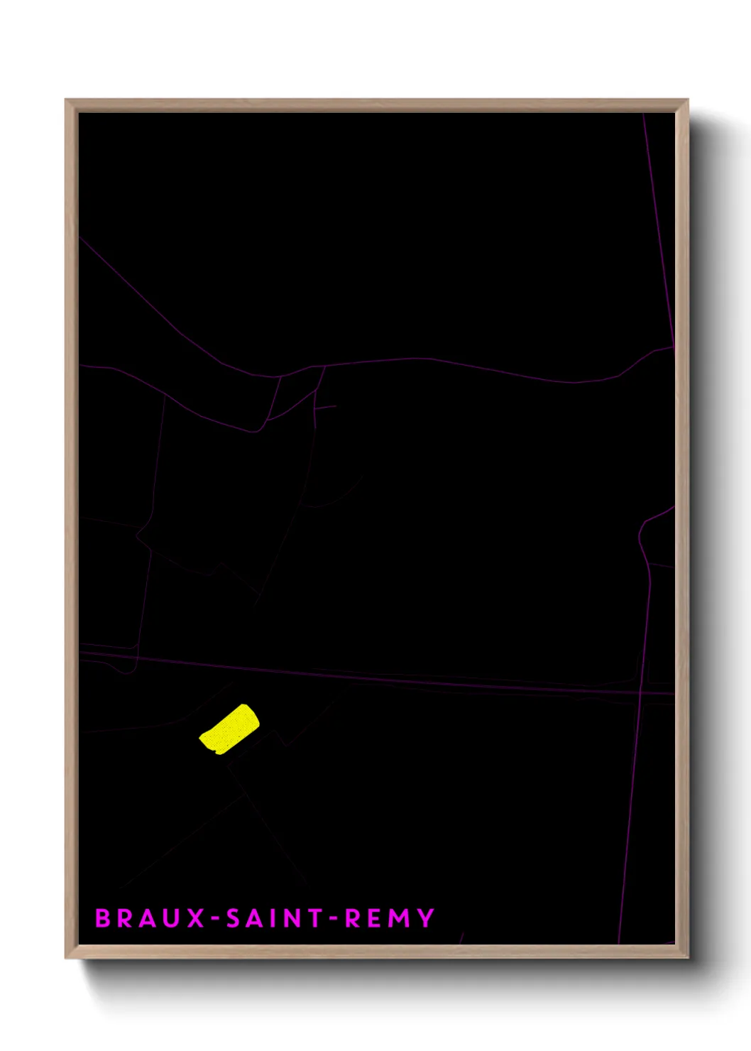 Une affiche de carte sur Braux-Saint-Remy