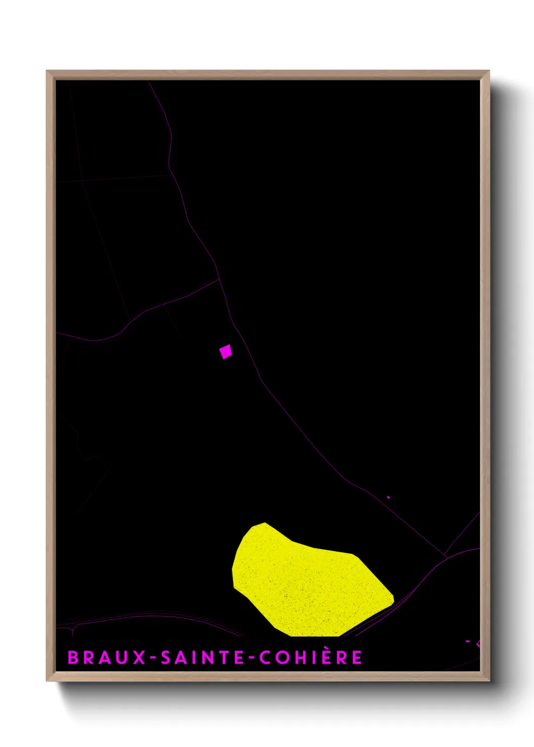 Une affiche de carte sur Braux-Sainte-Cohière
