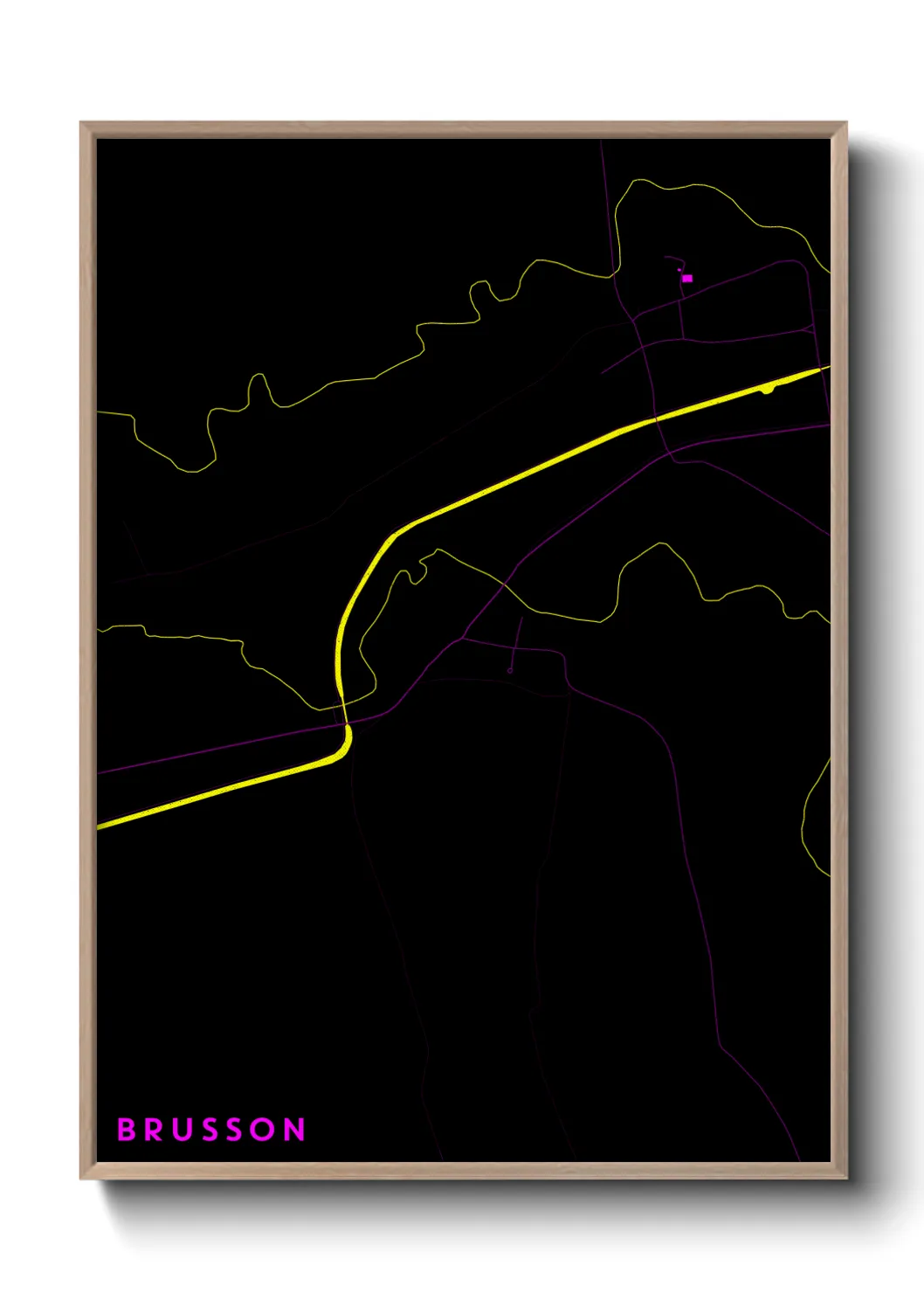 Une affiche de carte sur Brusson