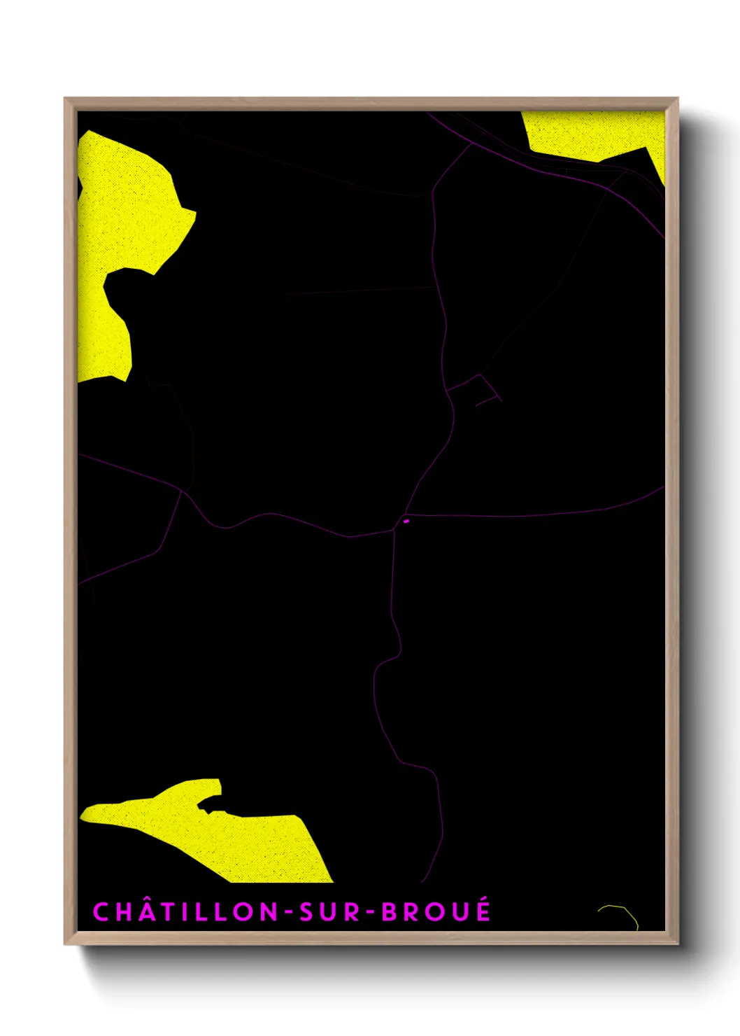 Un poster carteChâtillon-sur-Broué