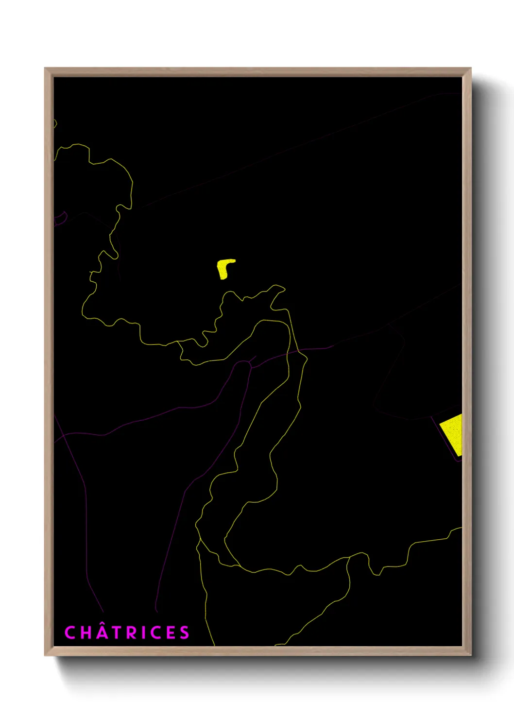 Une affiche de carte sur Châtrices